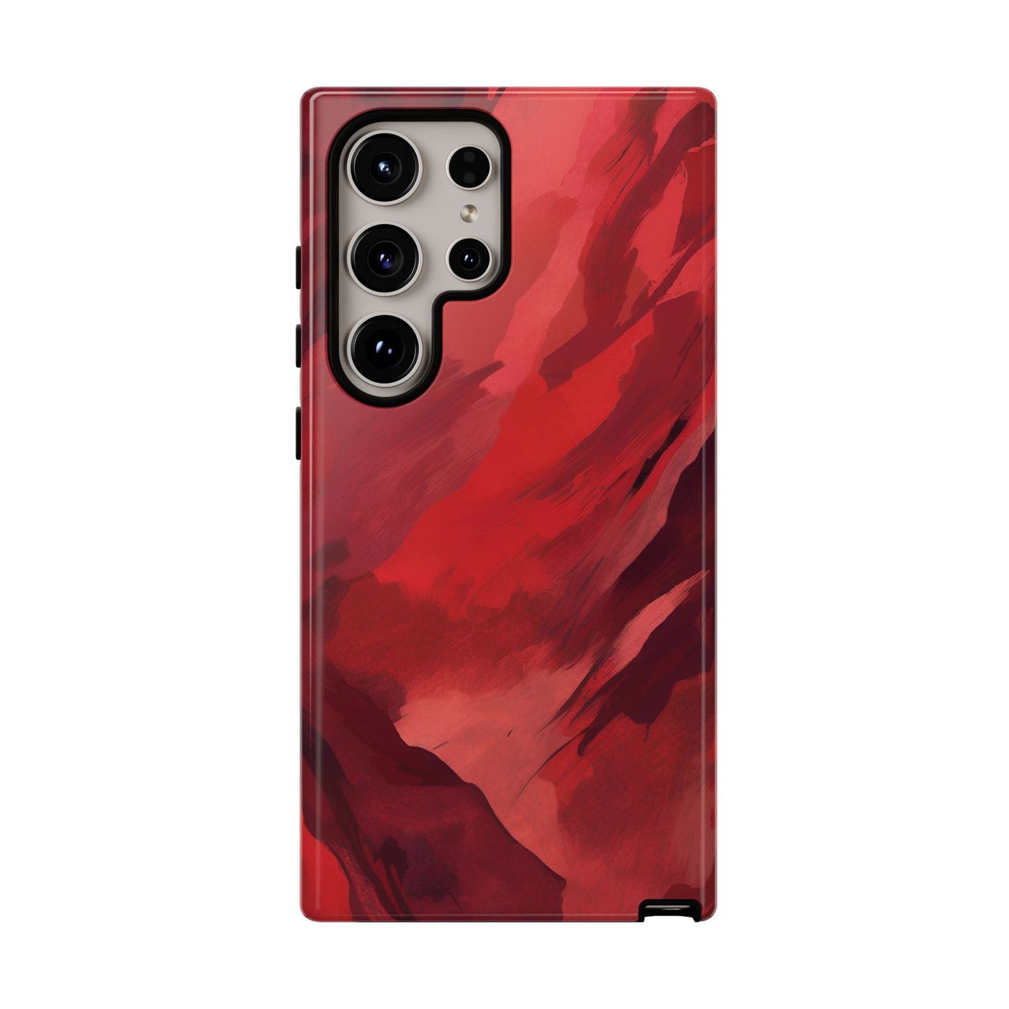 Bold Red Abstract Phone Case - Stylish Protection for Your Phone