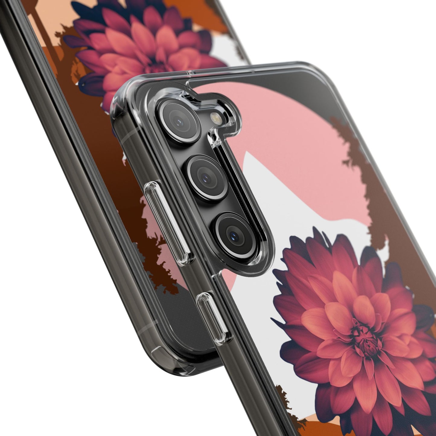 Floral Phone Case - Clear Protective Case with Flower Design