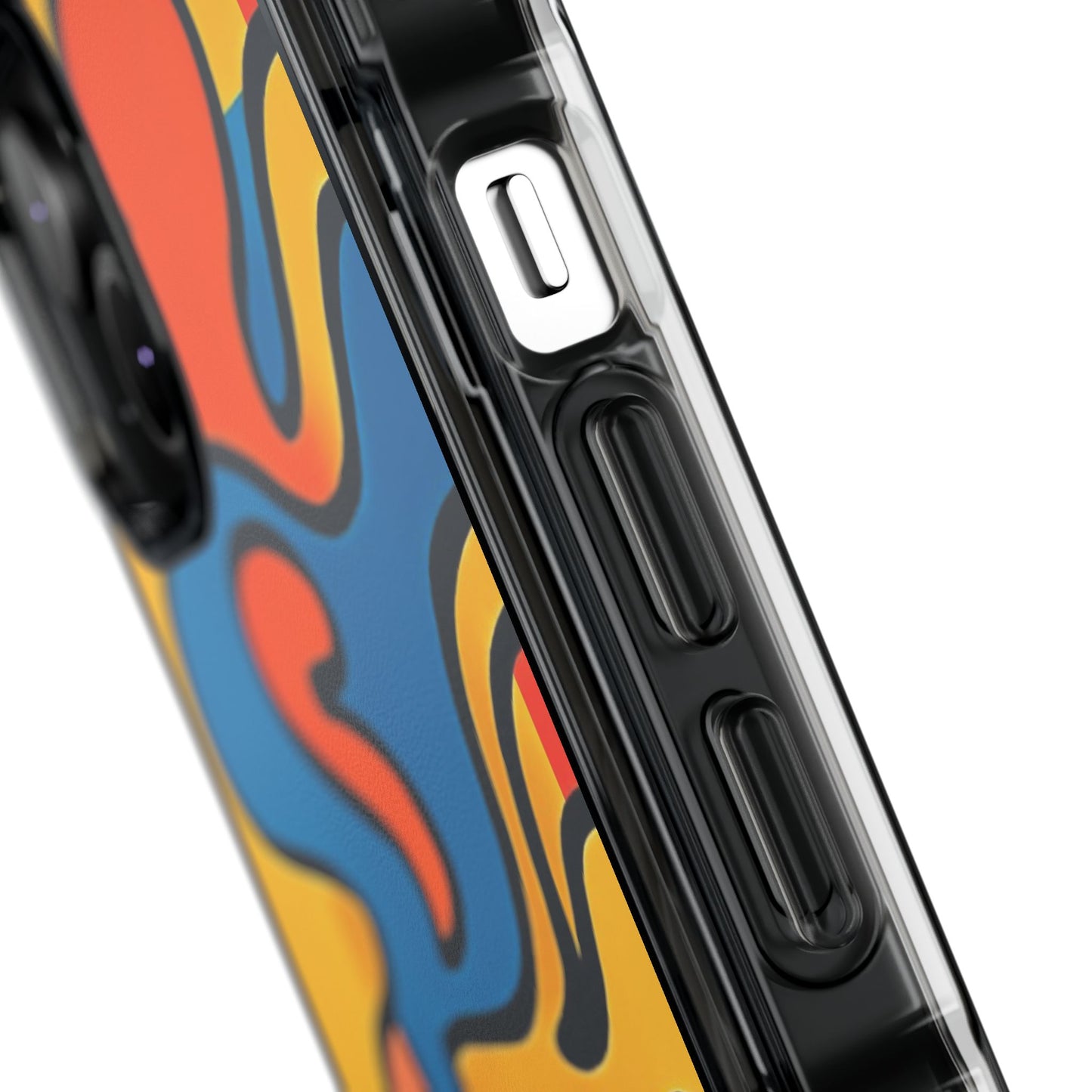 Stylish Magnetic Clear Impact Phone Case with Colorful Profile Art