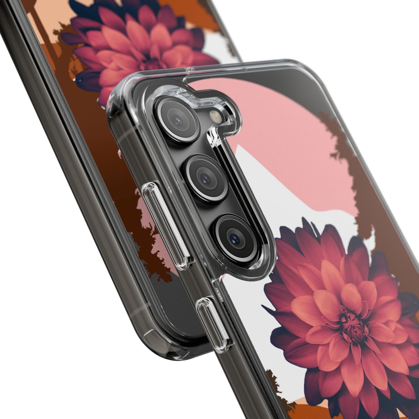 Floral Phone Case - Clear Protective Case with Flower Design