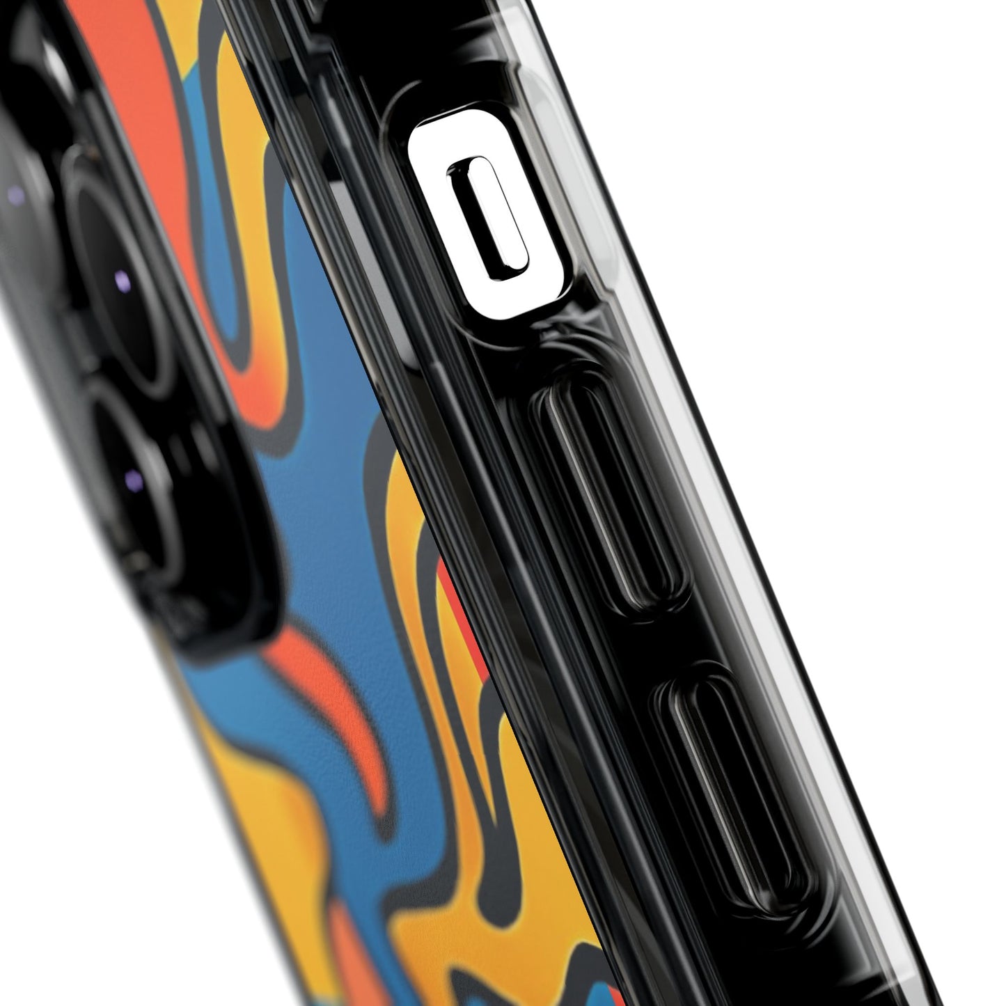 Stylish Magnetic Clear Impact Phone Case with Colorful Profile Art