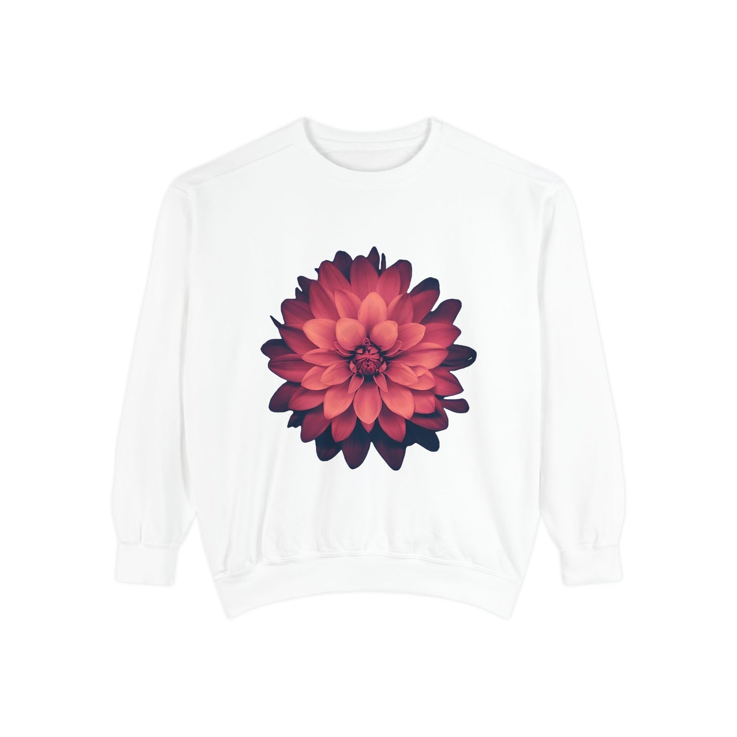 Floral Unisex Sweatshirt - Cozy Garment-Dyed Style for Nature Lovers