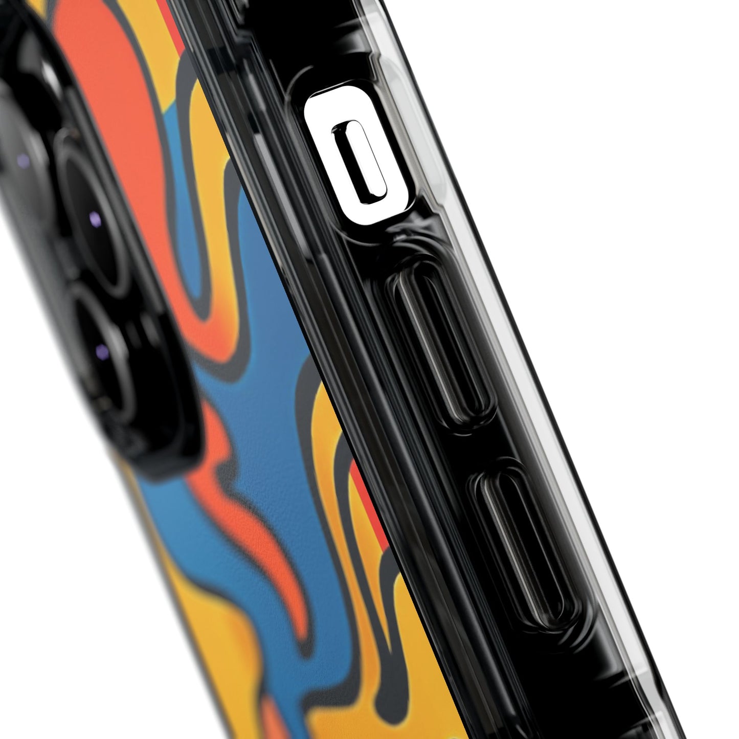 Stylish Magnetic Clear Impact Phone Case with Colorful Profile Art