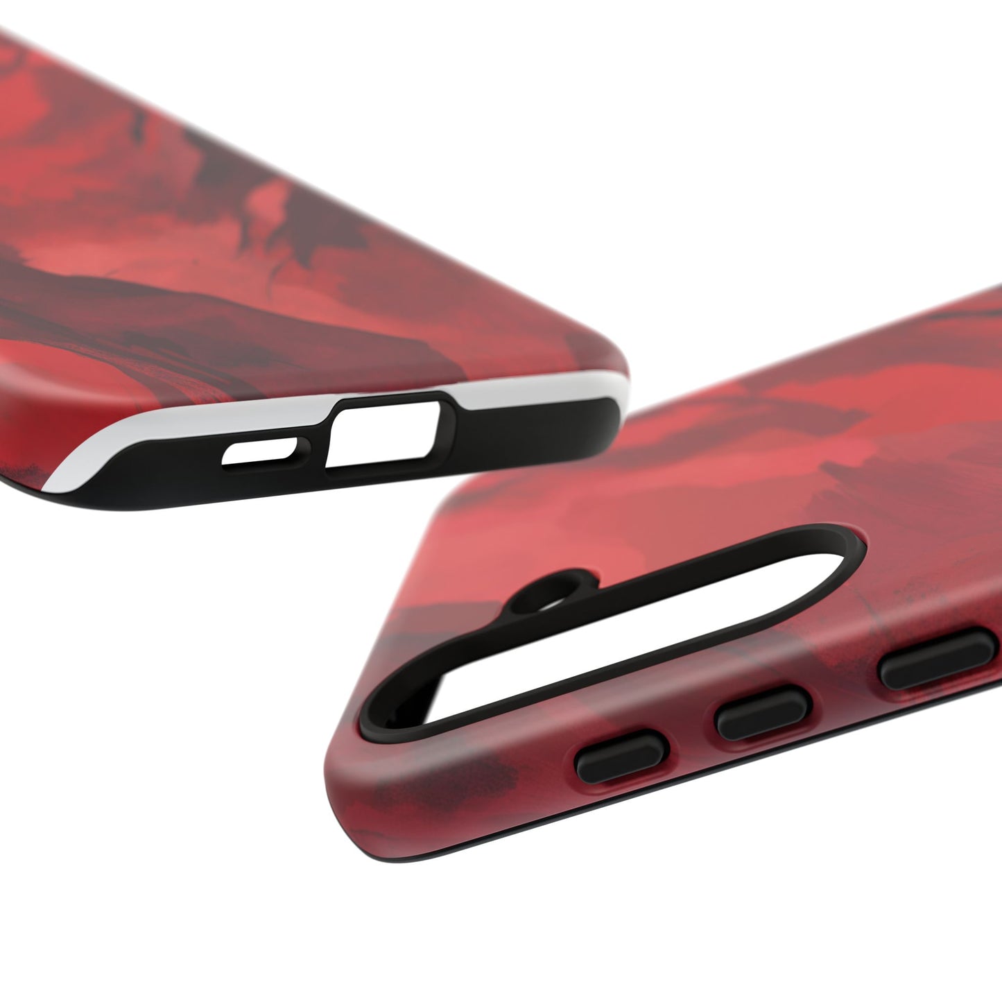 Bold Red Abstract Phone Case - Stylish Protection for Your Phone
