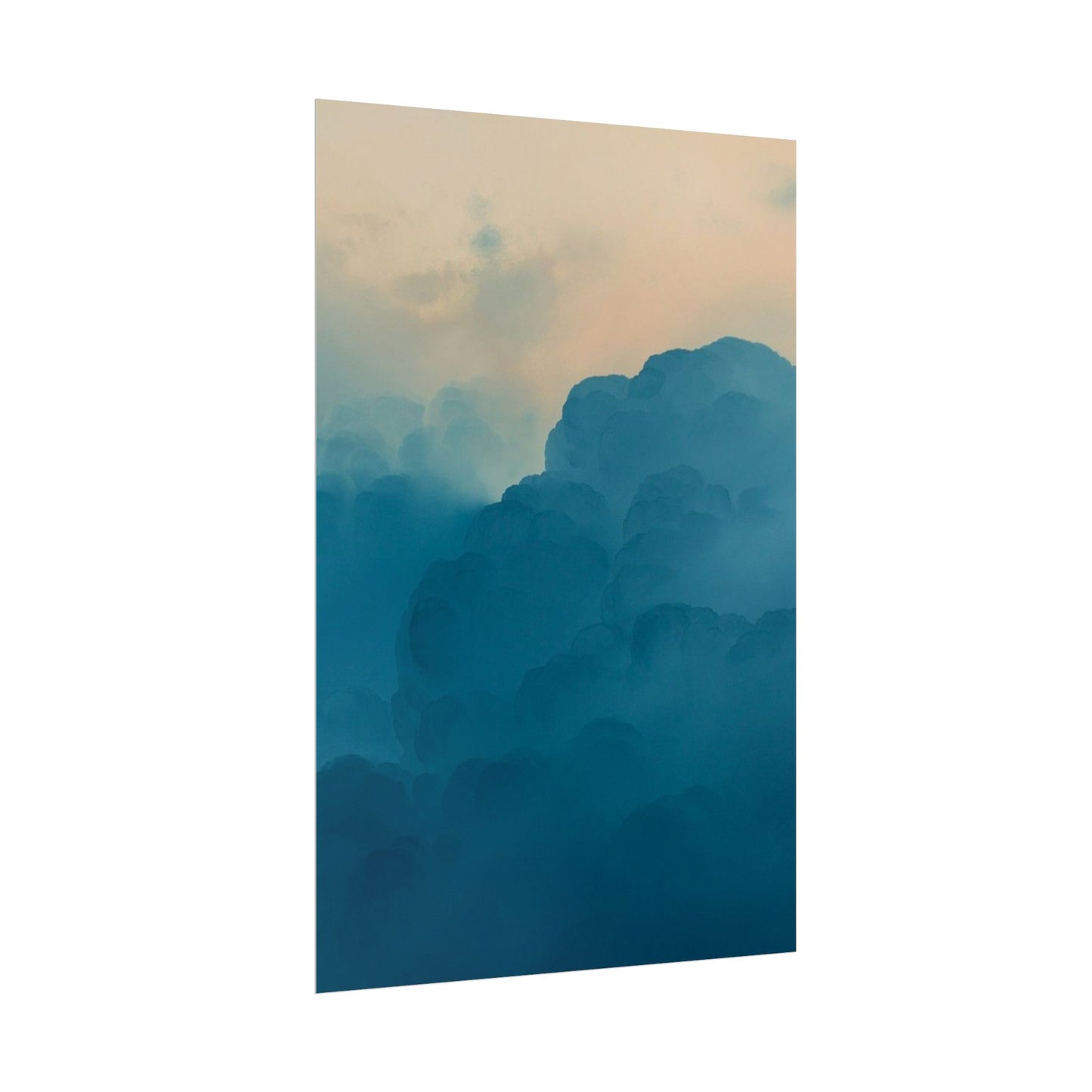Tranquil Cloudscape Rolled Poster - Perfect for Home Décor and Relaxation