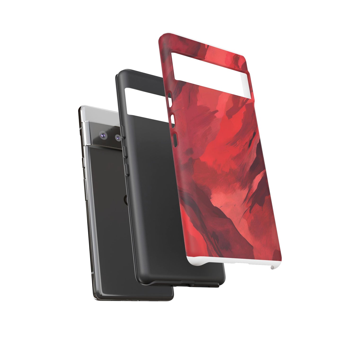 Bold Red Abstract Phone Case - Stylish Protection for Your Phone