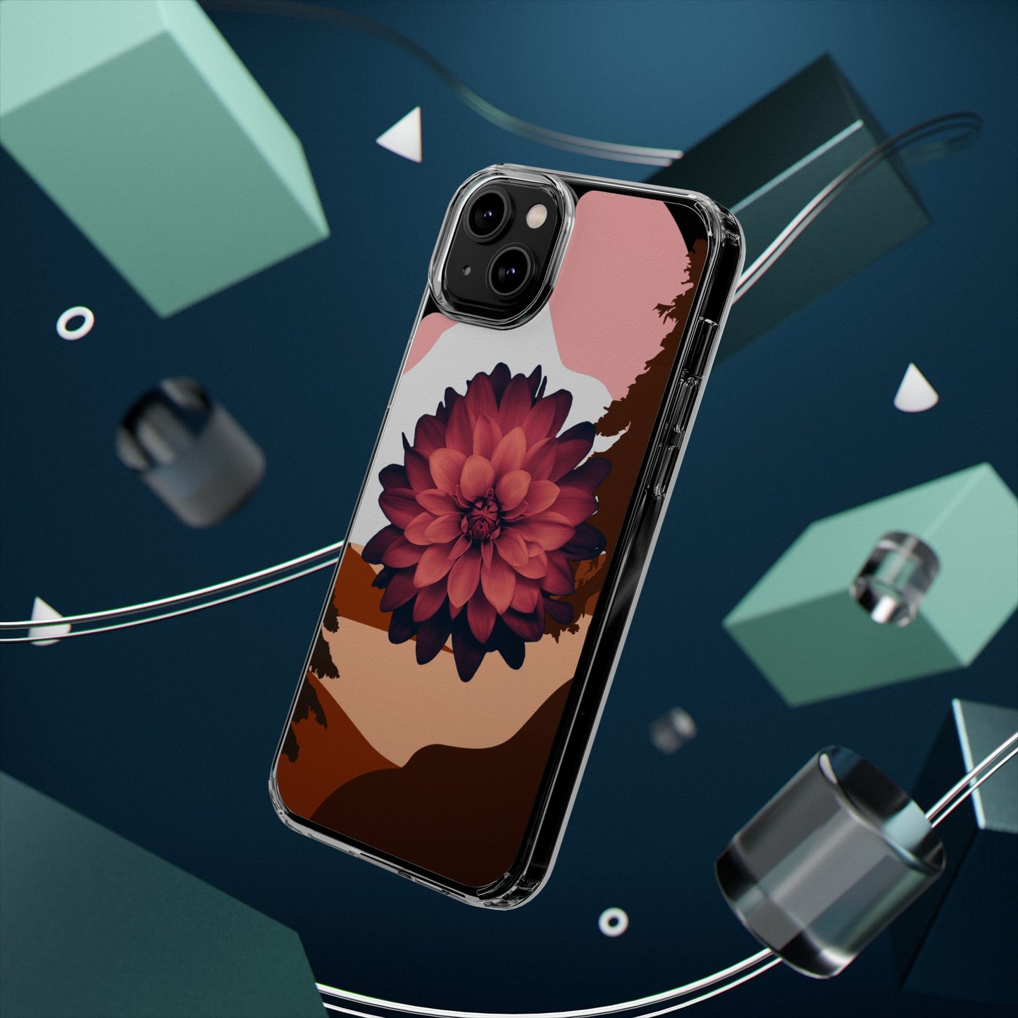 Floral Phone Case - Clear Protective Case with Flower Design