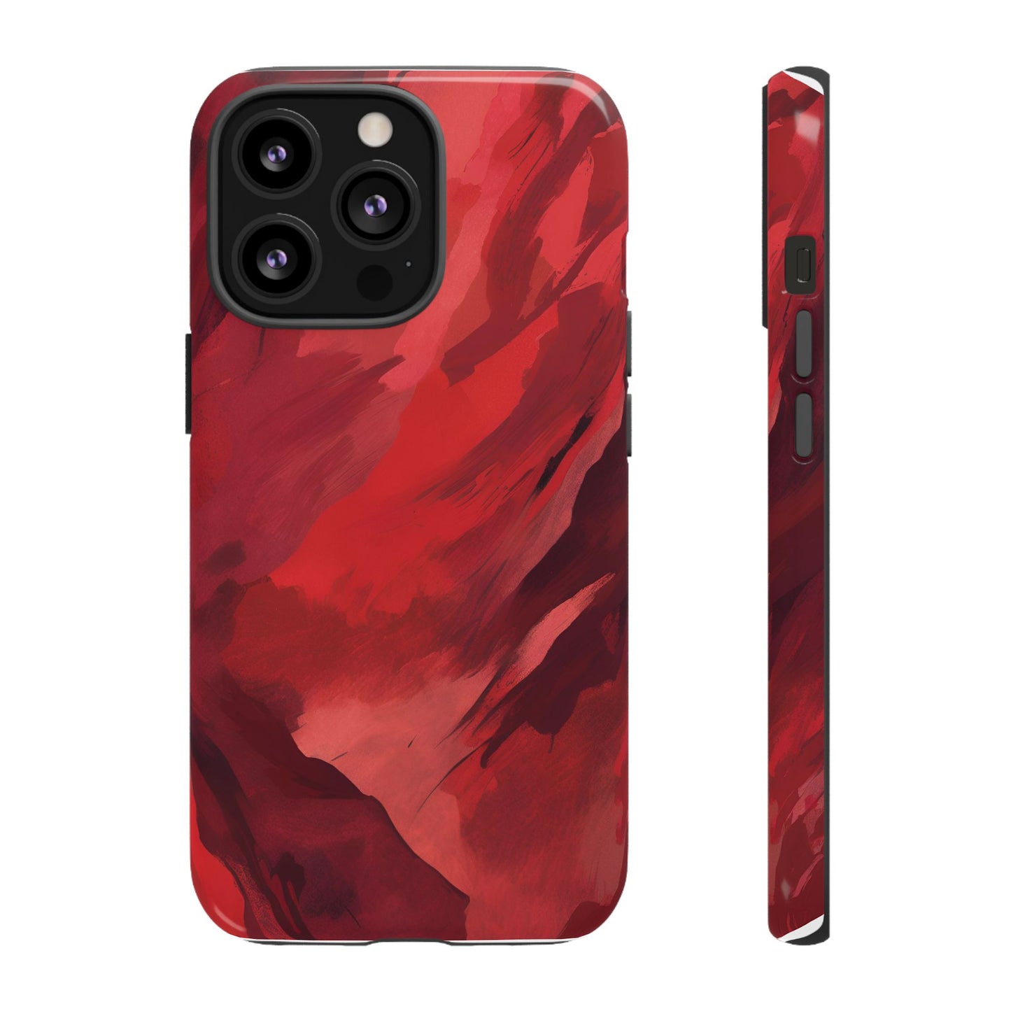 Bold Red Abstract Phone Case - Stylish Protection for Your Phone