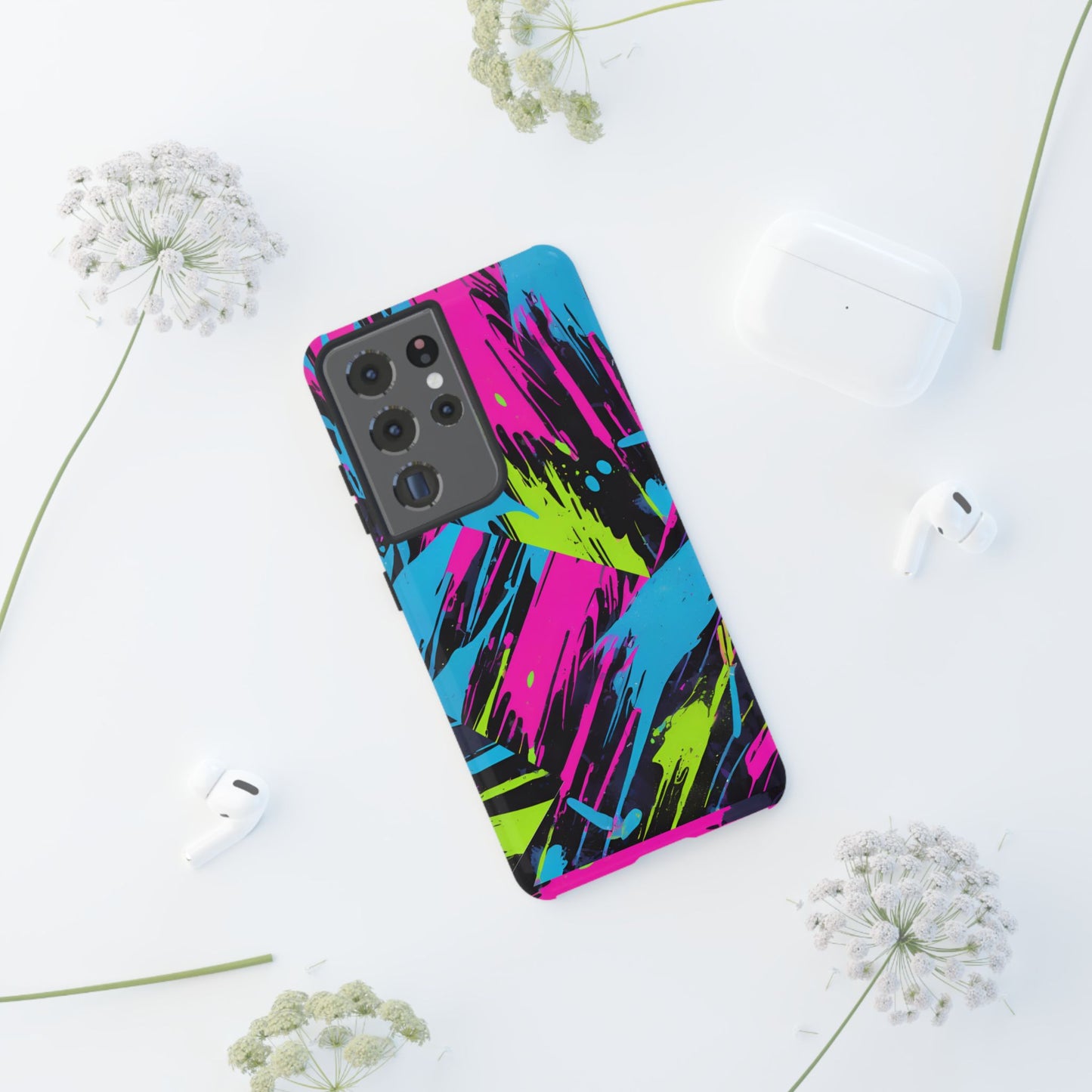 Vibrant Phone Case - Tough Cases with Bold Color Burst Design