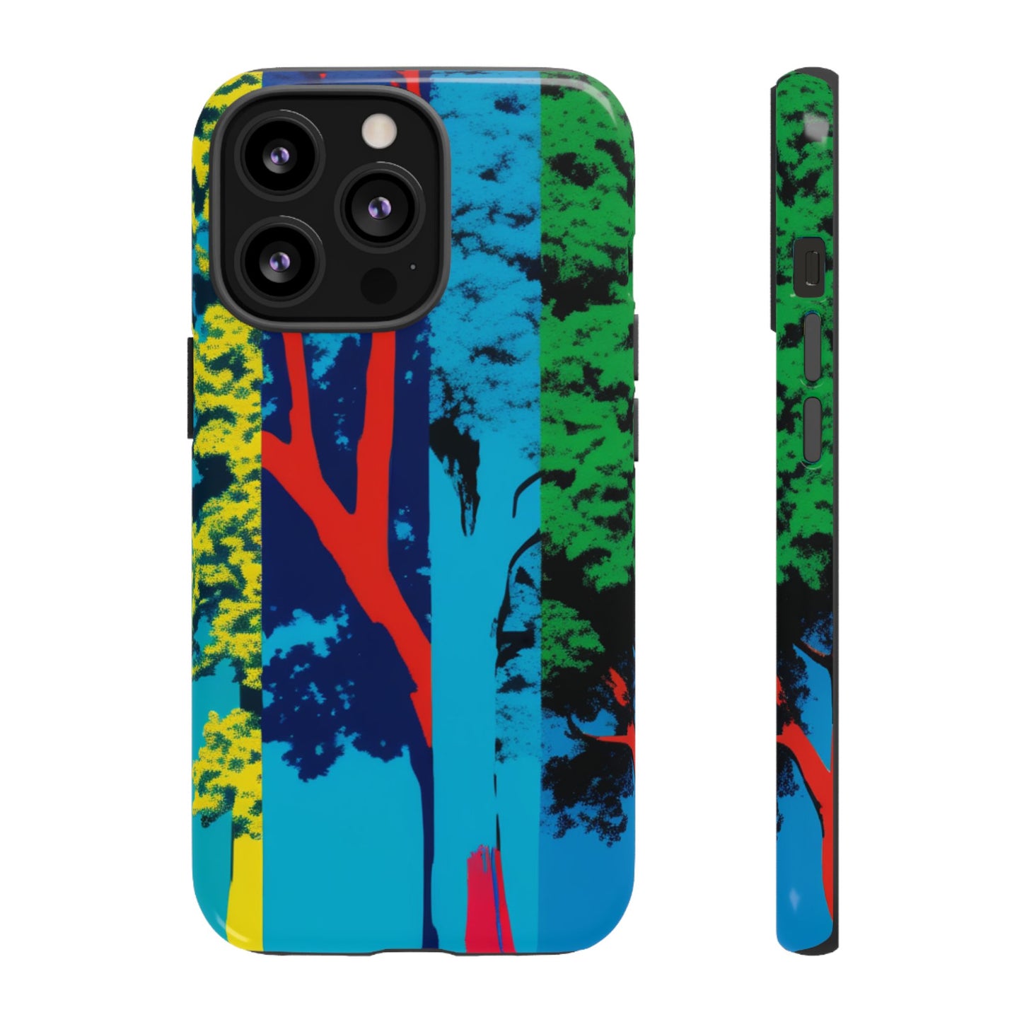 Phone Case - Colorful Forest Design Tough Case