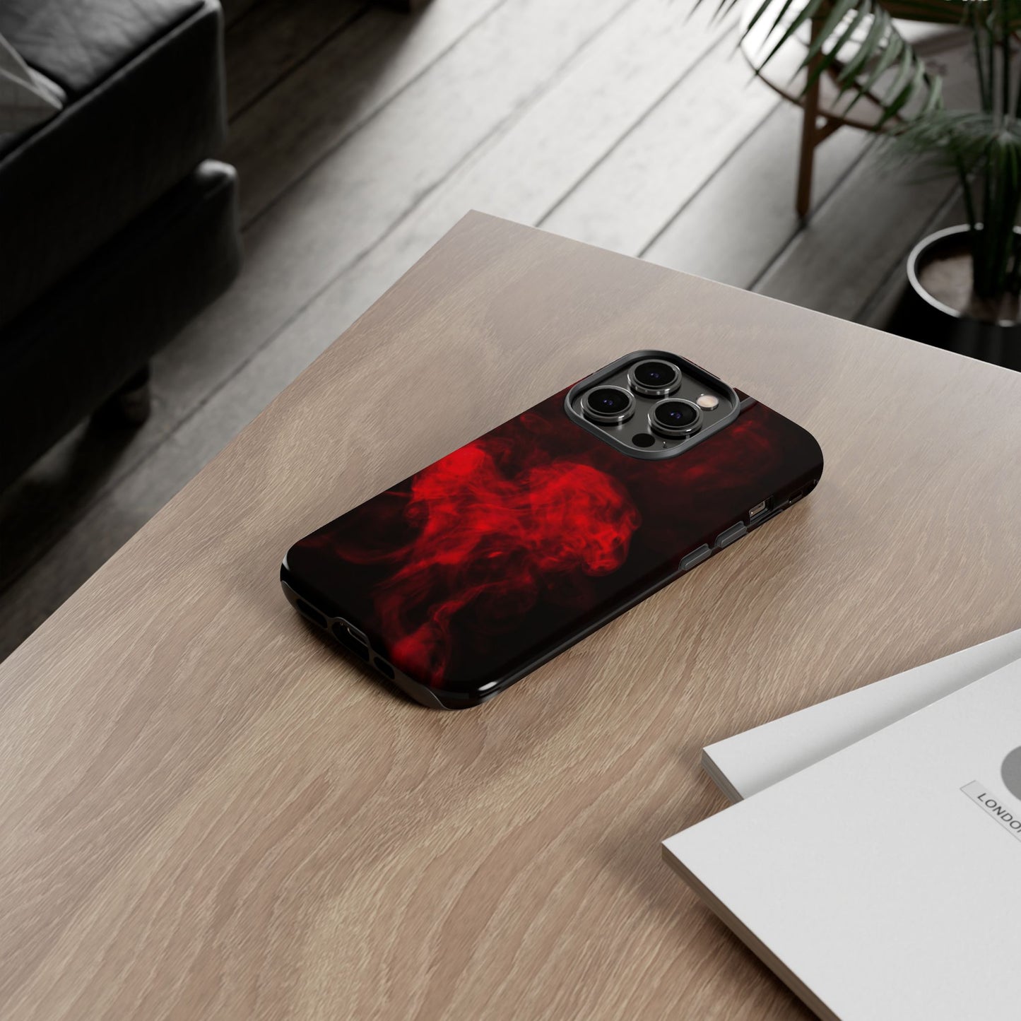 Bold Red Smoke Phone Case – Tough Cases for Protection and Style