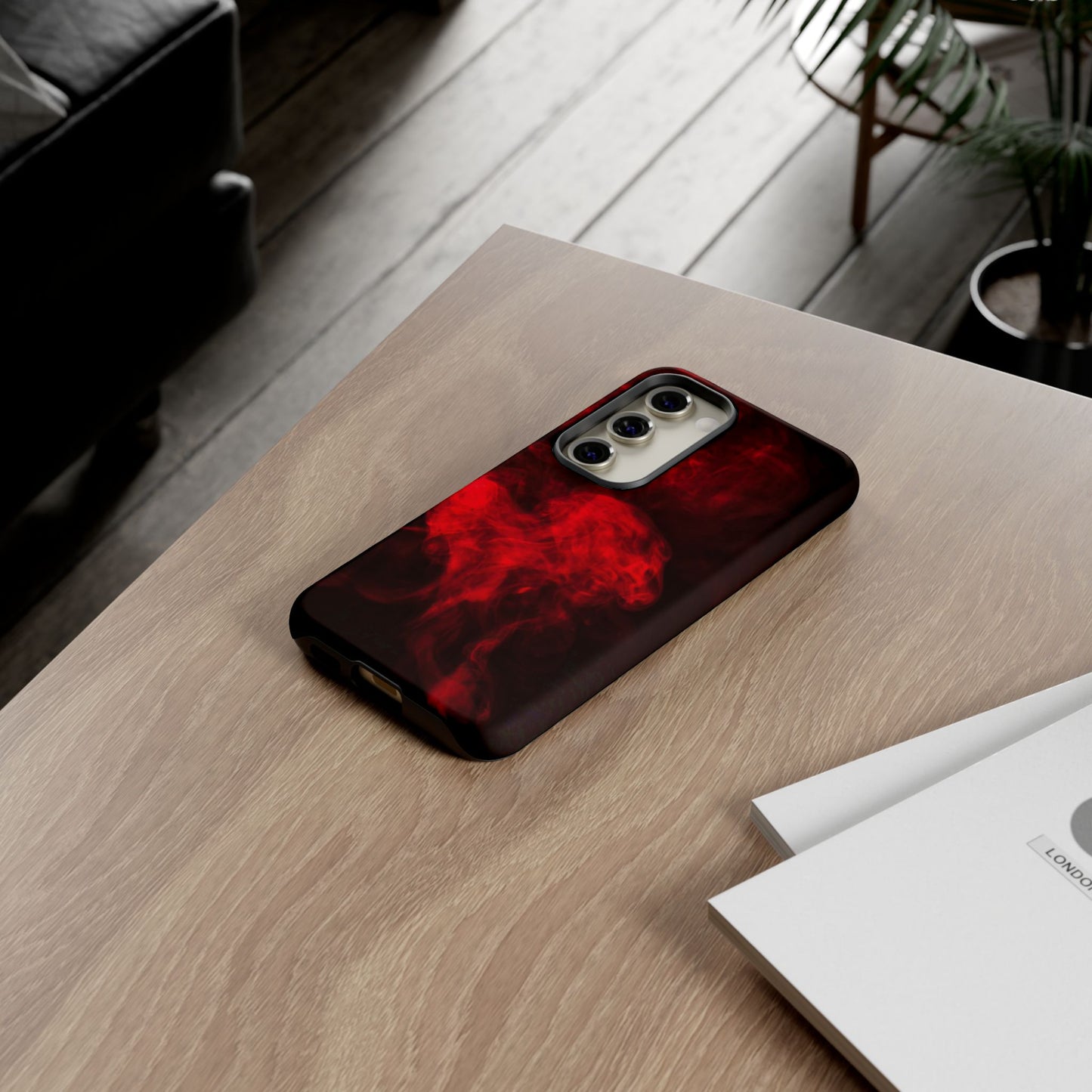 Bold Red Smoke Phone Case – Tough Cases for Protection and Style