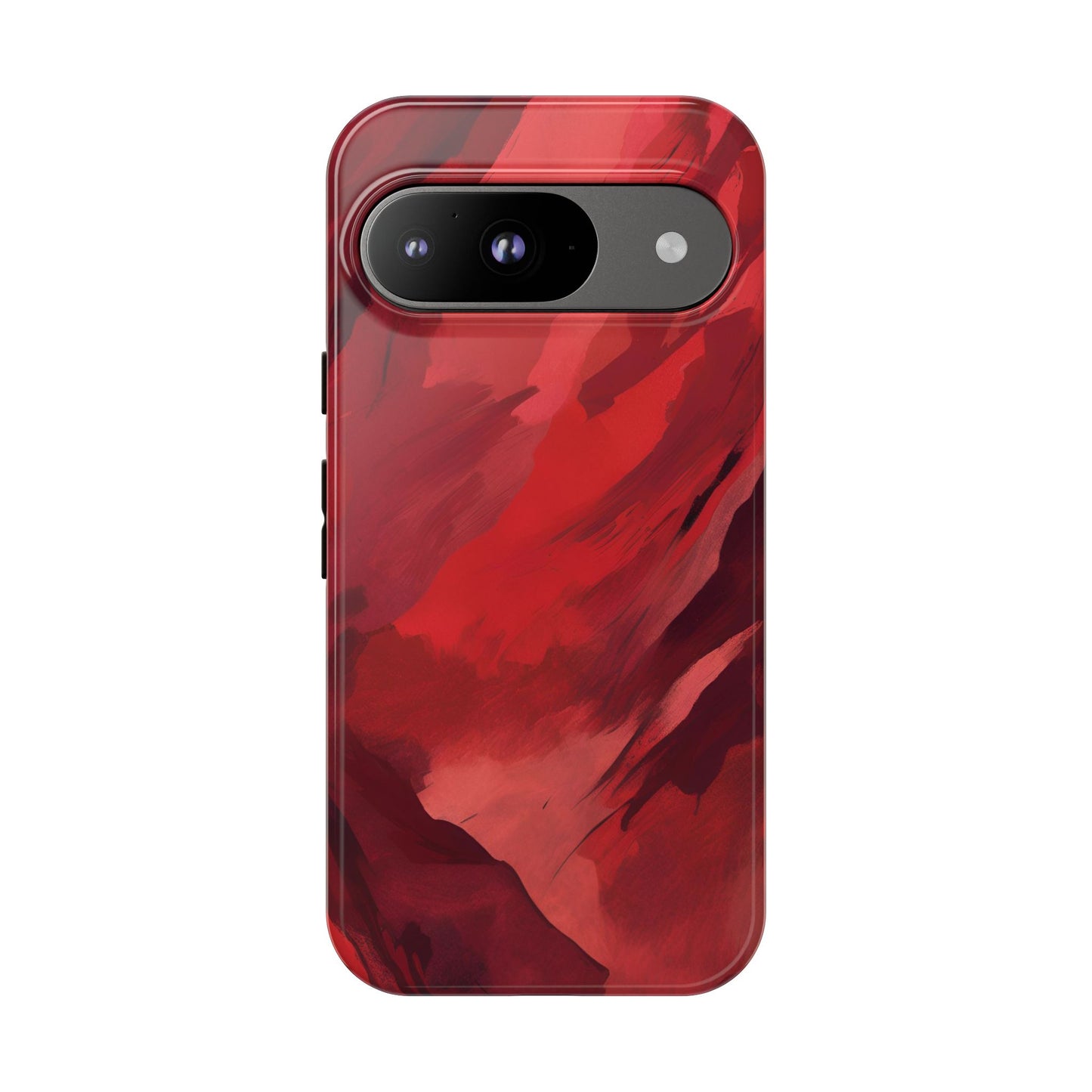 Bold Red Abstract Phone Case - Stylish Protection for Your Phone
