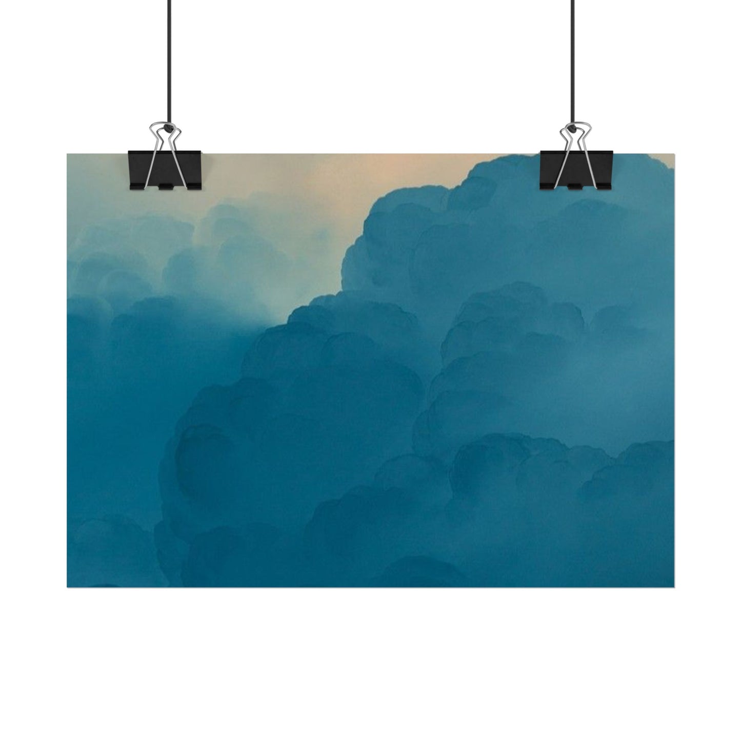 Tranquil Cloudscape Rolled Poster - Perfect for Home Décor and Relaxation