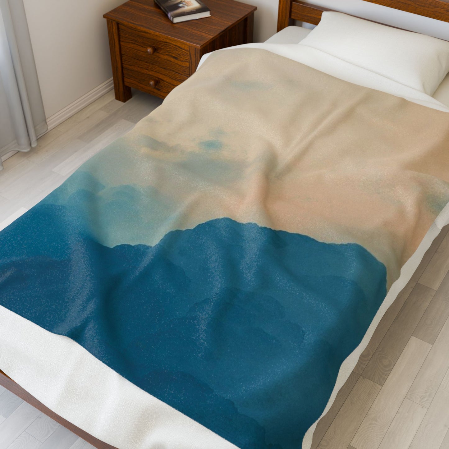 Serene Landscape Velveteen Plush Blanket - Cozy Comfort for Home Decor
