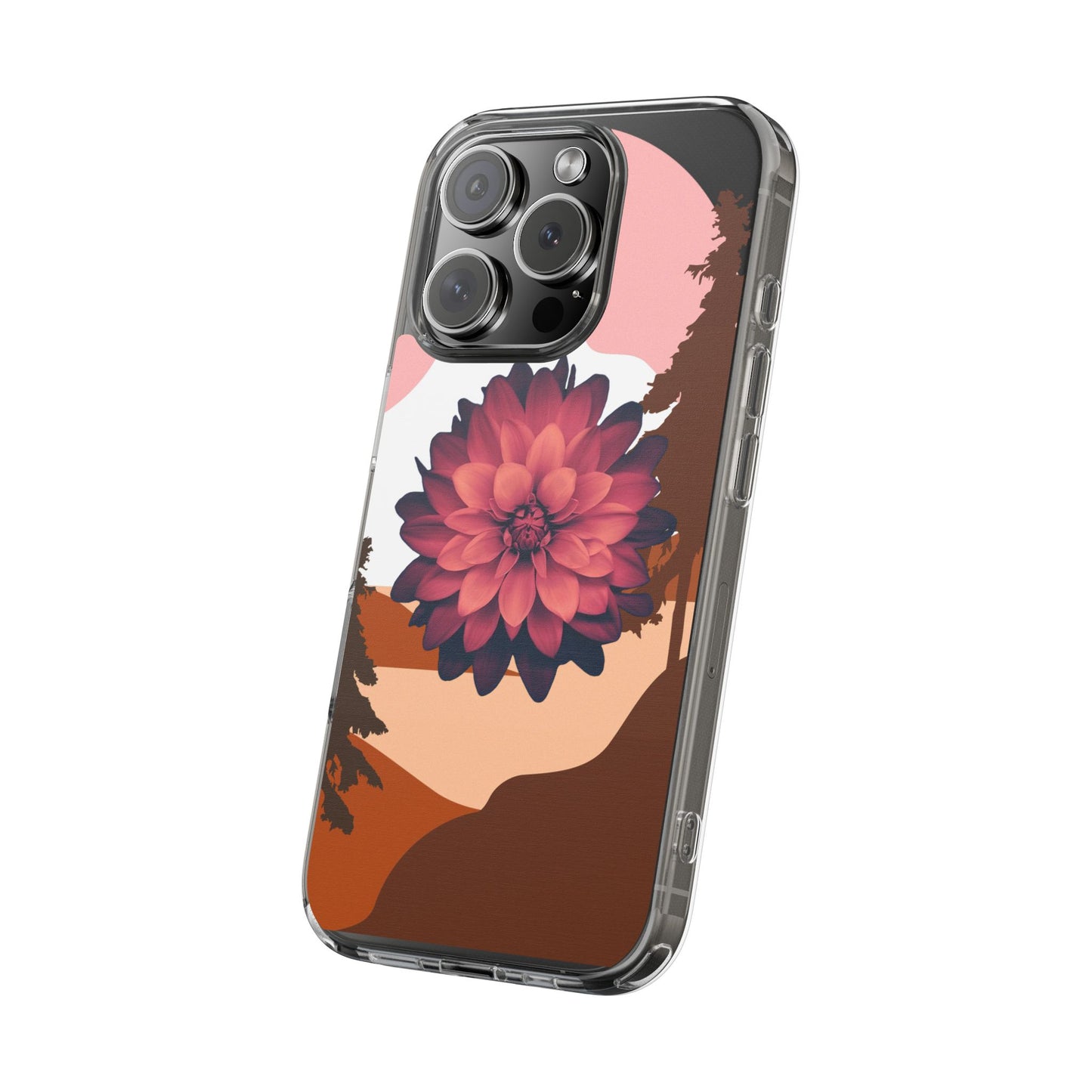 Floral Phone Case - Clear Protective Case with Flower Design