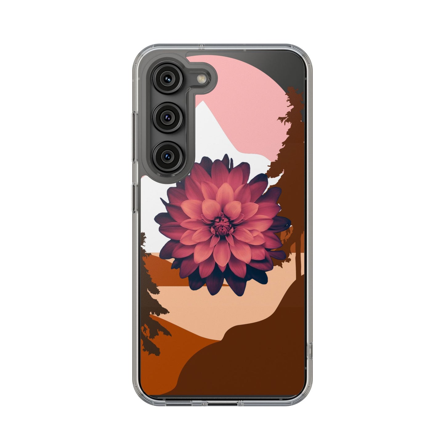 Floral Phone Case - Clear Protective Case with Flower Design