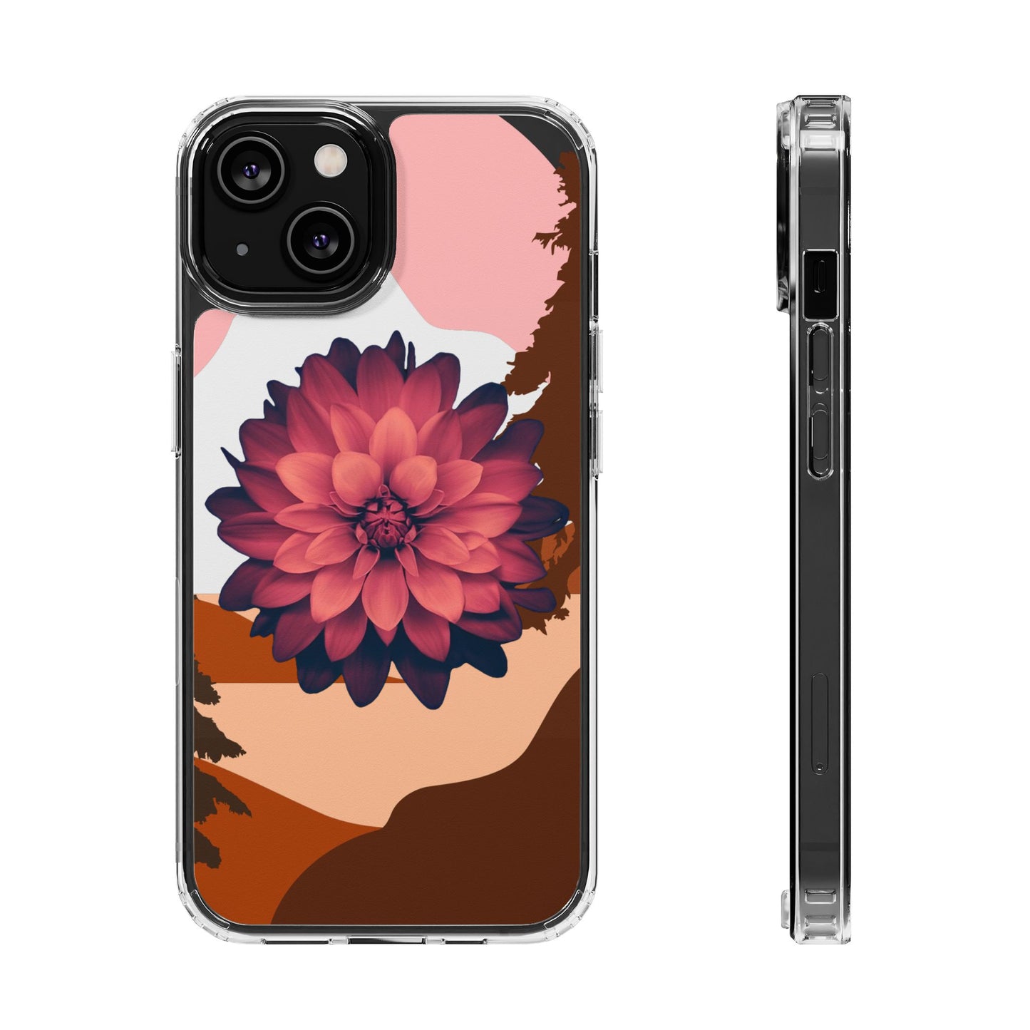 Floral Phone Case - Clear Protective Case with Flower Design