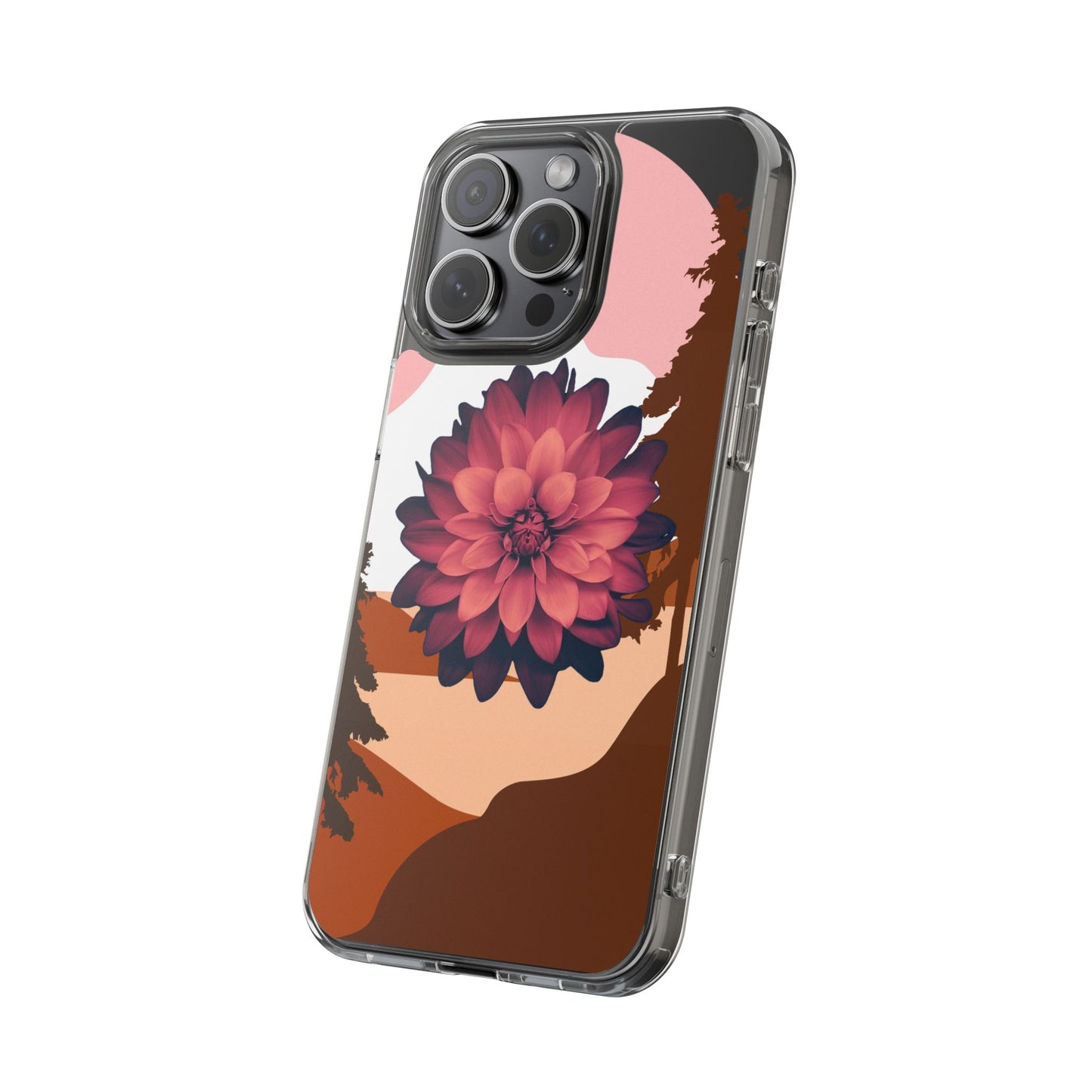 Floral Phone Case - Clear Protective Case with Flower Design