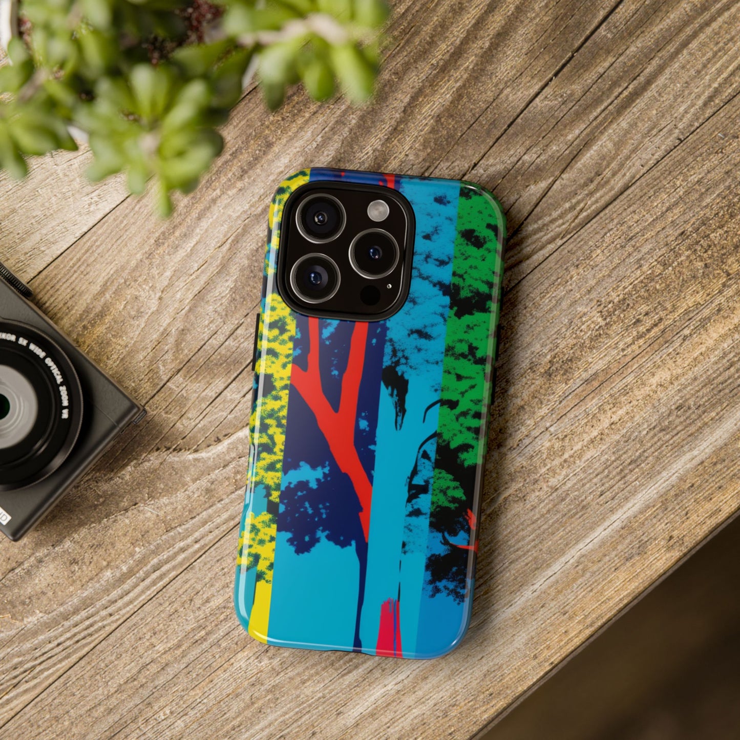 Phone Case - Colorful Forest Design Tough Case
