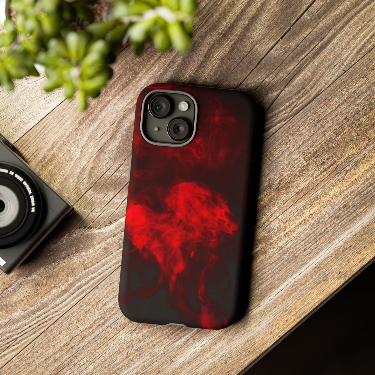 Bold Red Smoke Phone Case – Tough Cases for Protection and Style