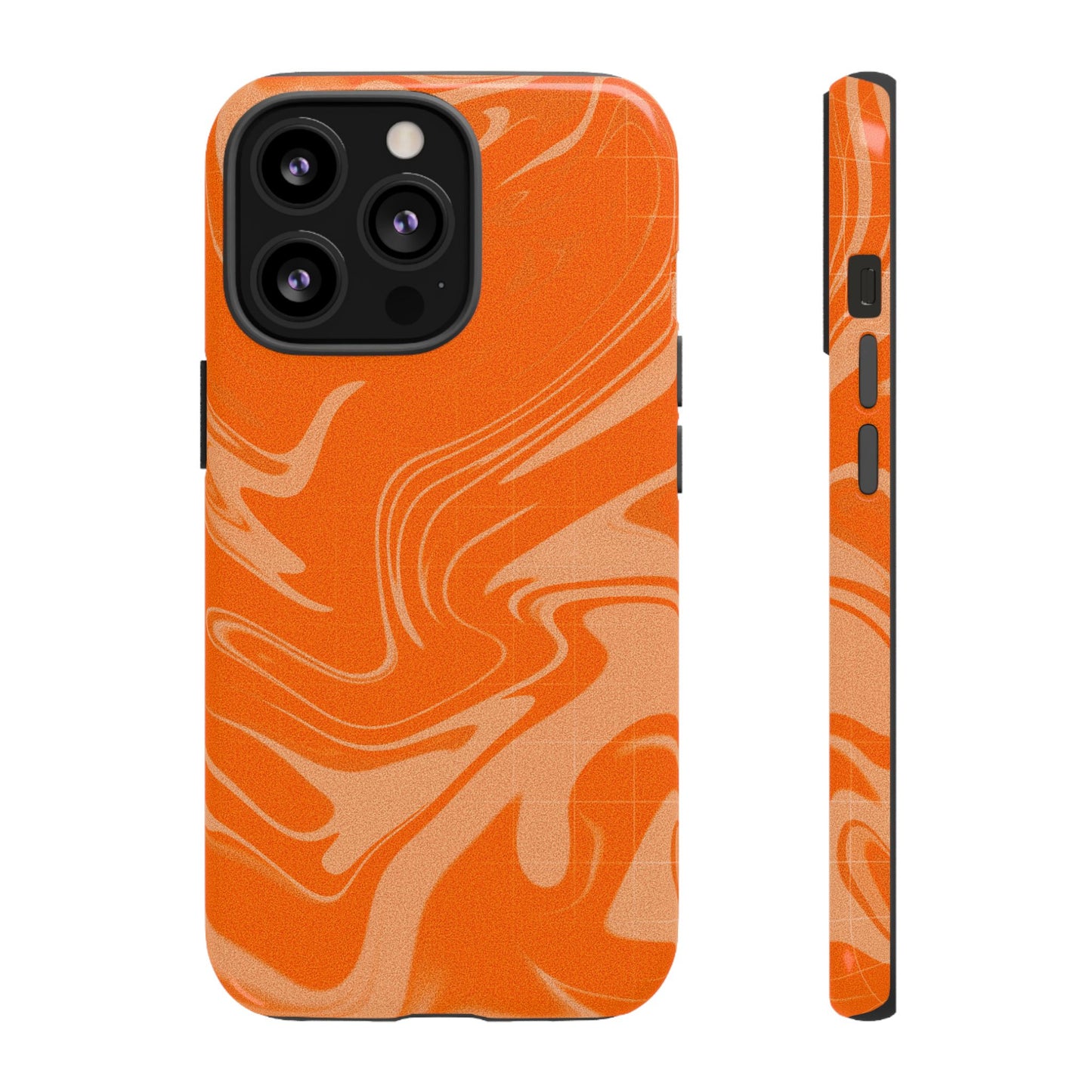 Stylish Orange Marble Phone Case - Tough Cases for Trendy Protection