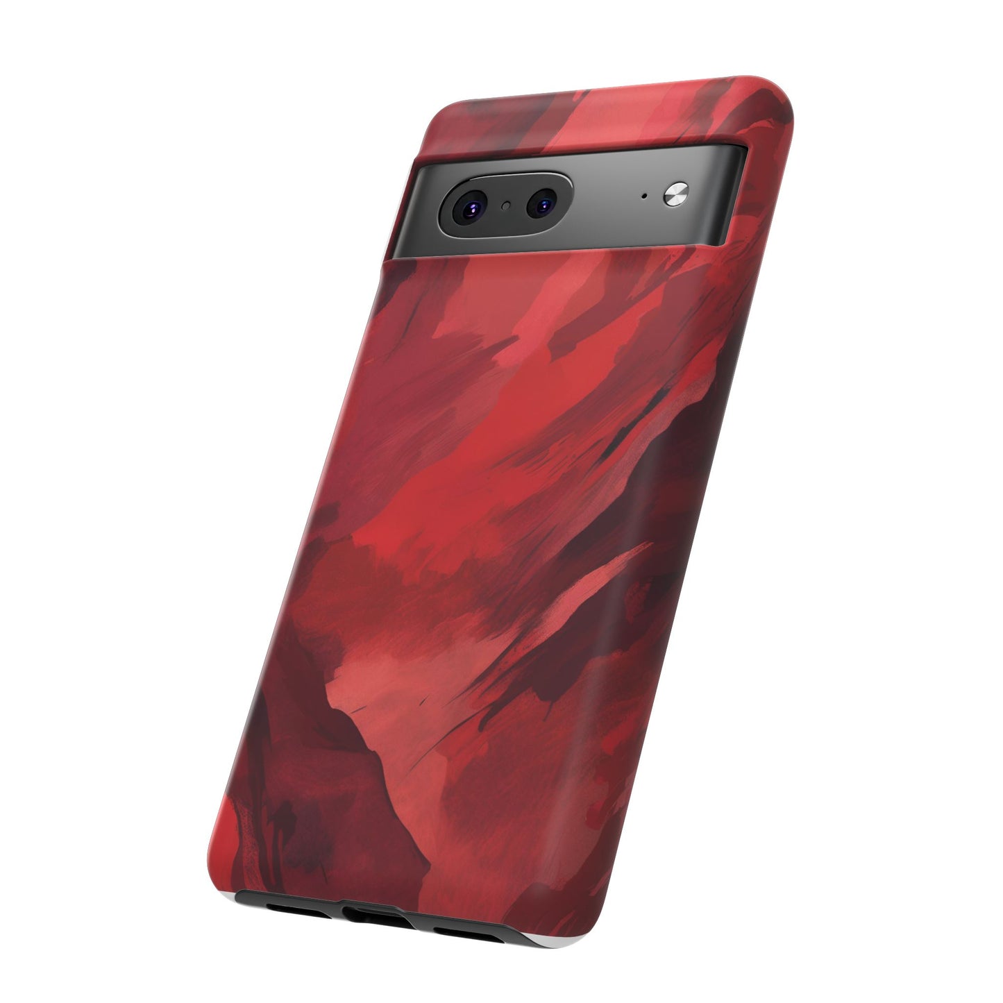 Bold Red Abstract Phone Case - Stylish Protection for Your Phone