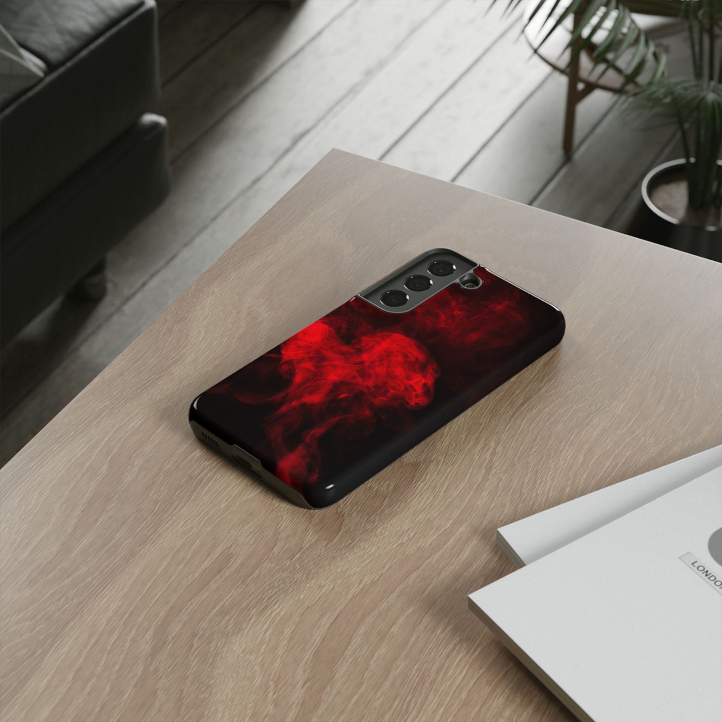 Bold Red Smoke Phone Case – Tough Cases for Protection and Style
