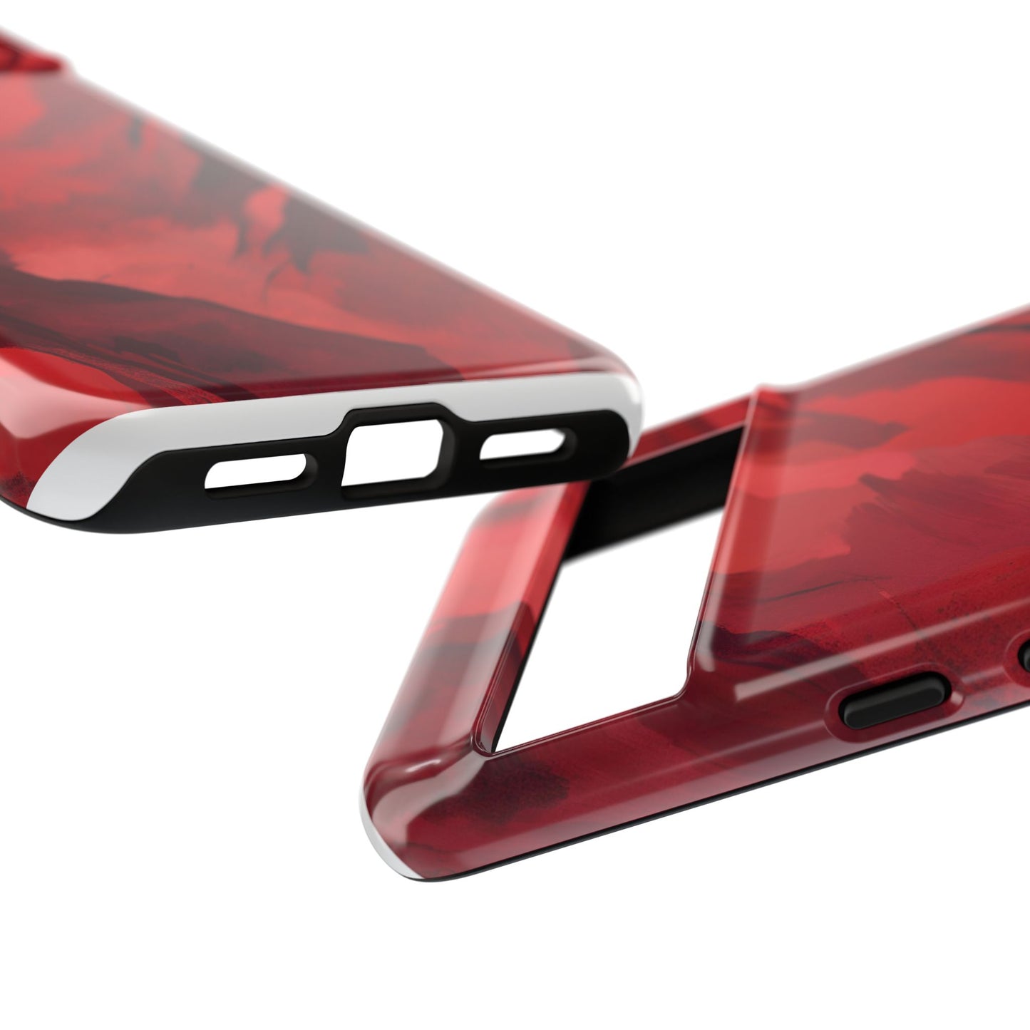 Bold Red Abstract Phone Case - Stylish Protection for Your Phone