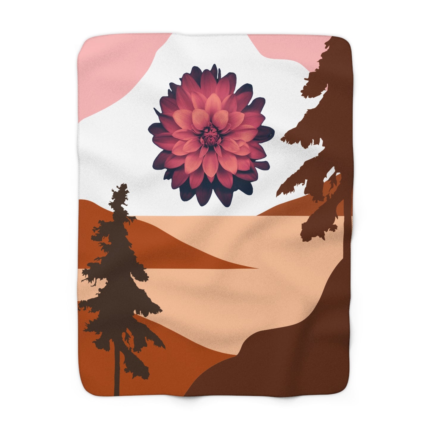 Cozy Floral Sherpa Fleece Blanket – Perfect for Home Décor and Gifts