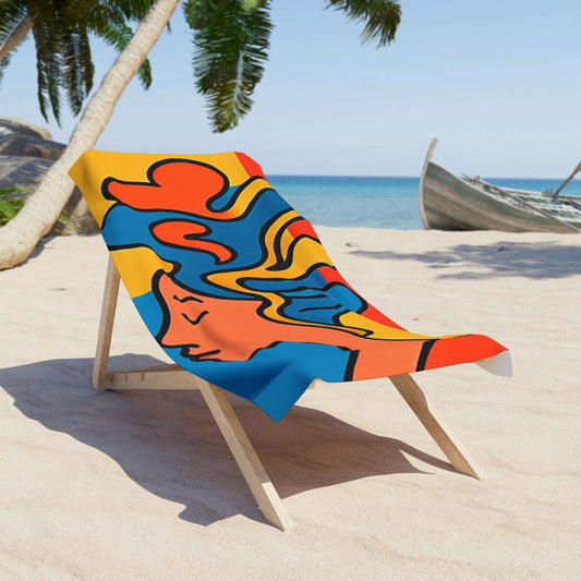 Vibrant Abstract Beach Towel - Perfect for Summer and Pool Parties