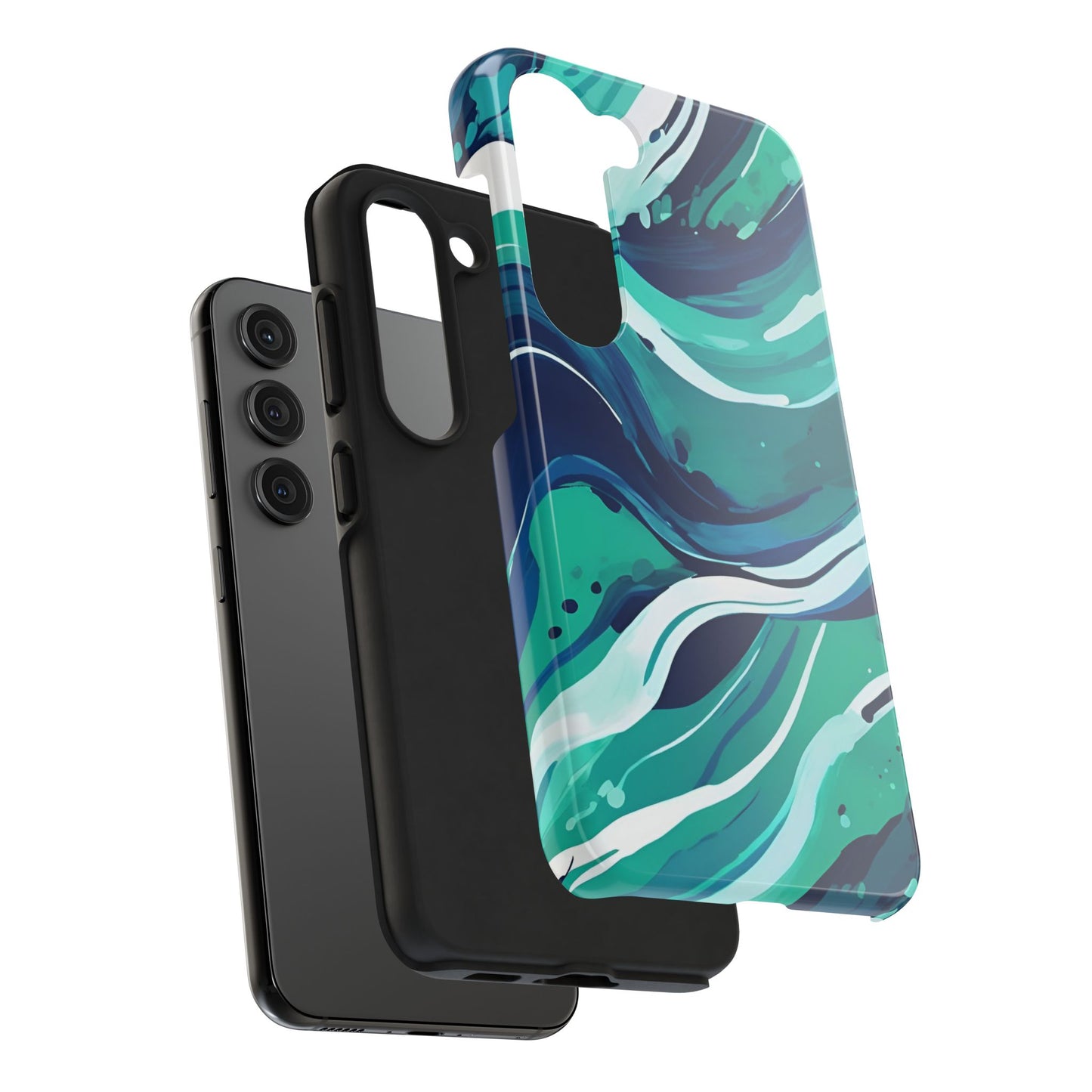 Ocean Wave Tough Phone Case - Durable Protection