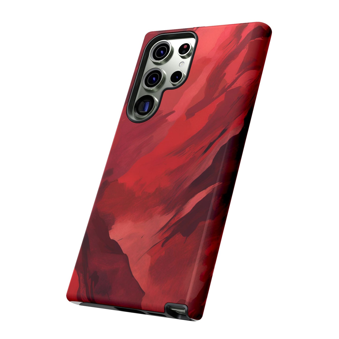 Bold Red Abstract Phone Case - Stylish Protection for Your Phone