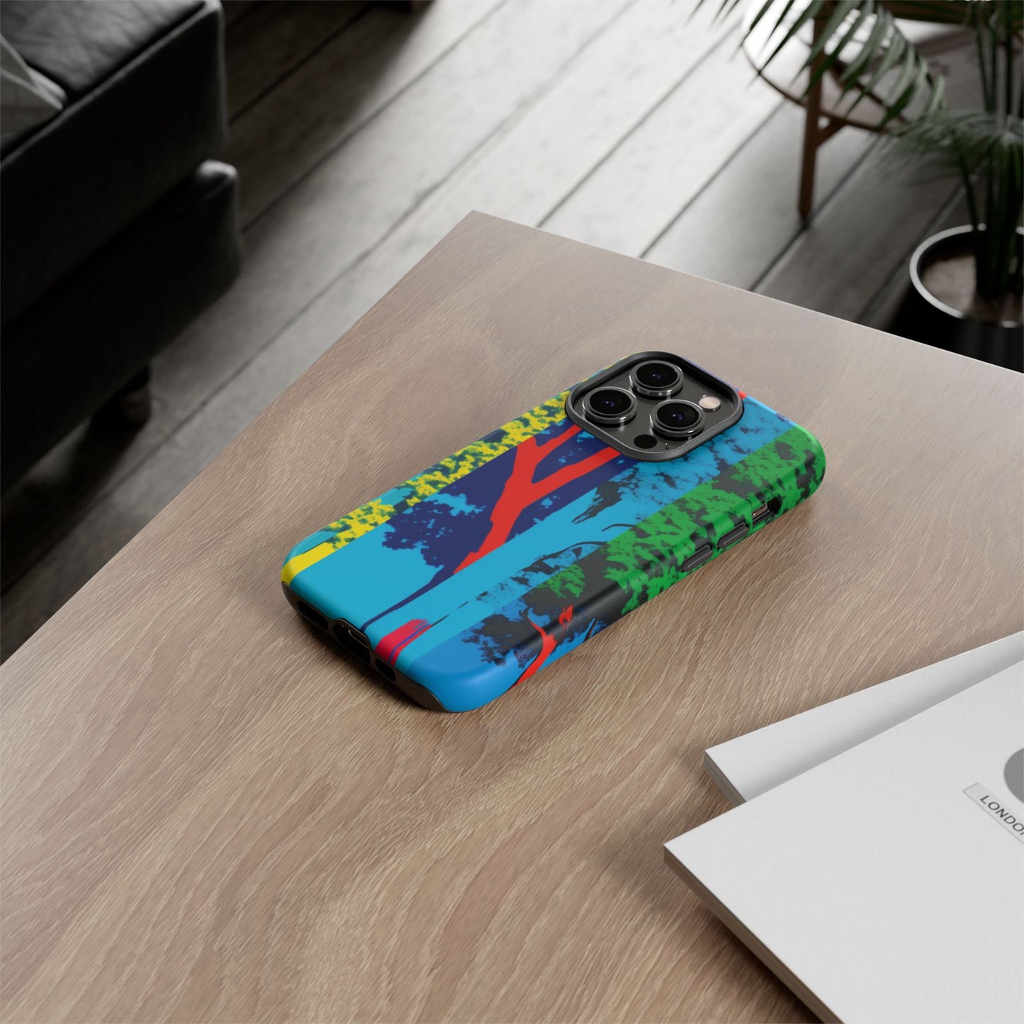 Phone Case - Colorful Forest Design Tough Case