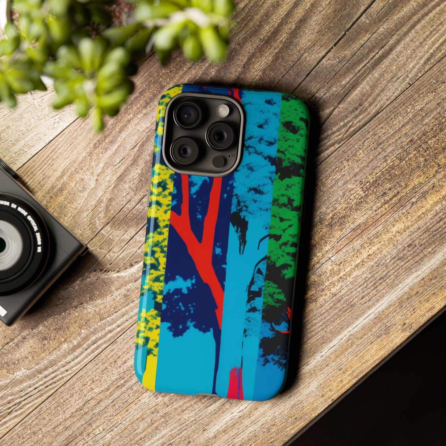 Phone Case - Colorful Forest Design Tough Case