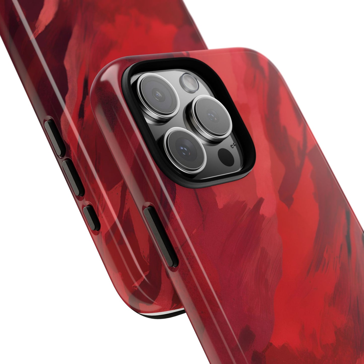 Bold Red Abstract Phone Case - Stylish Protection for Your Phone