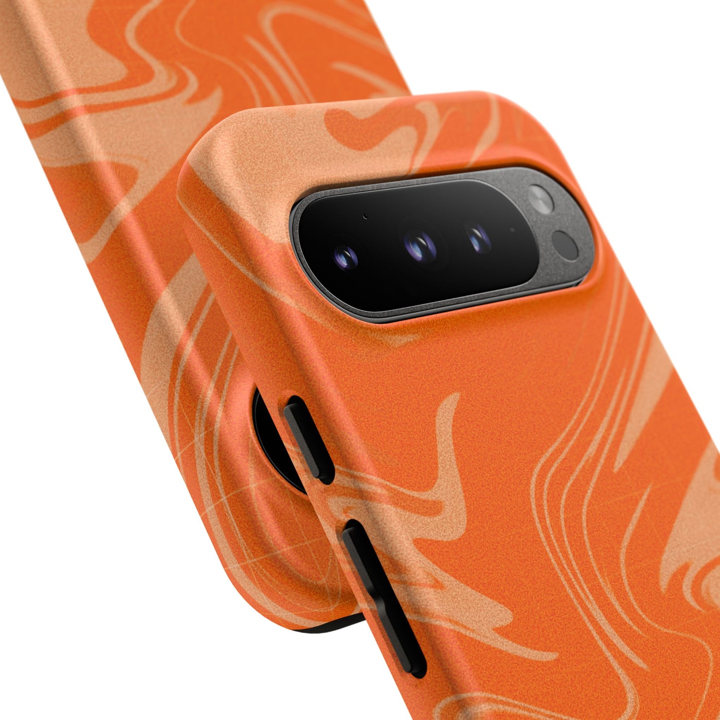 Stylish Orange Marble Phone Case - Tough Cases for Trendy Protection