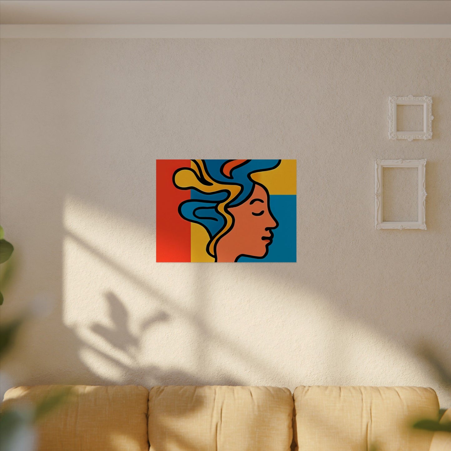 Poster Print - Colorful Abstract Woman with Textured Watercolor Art - GenZ & Millennials