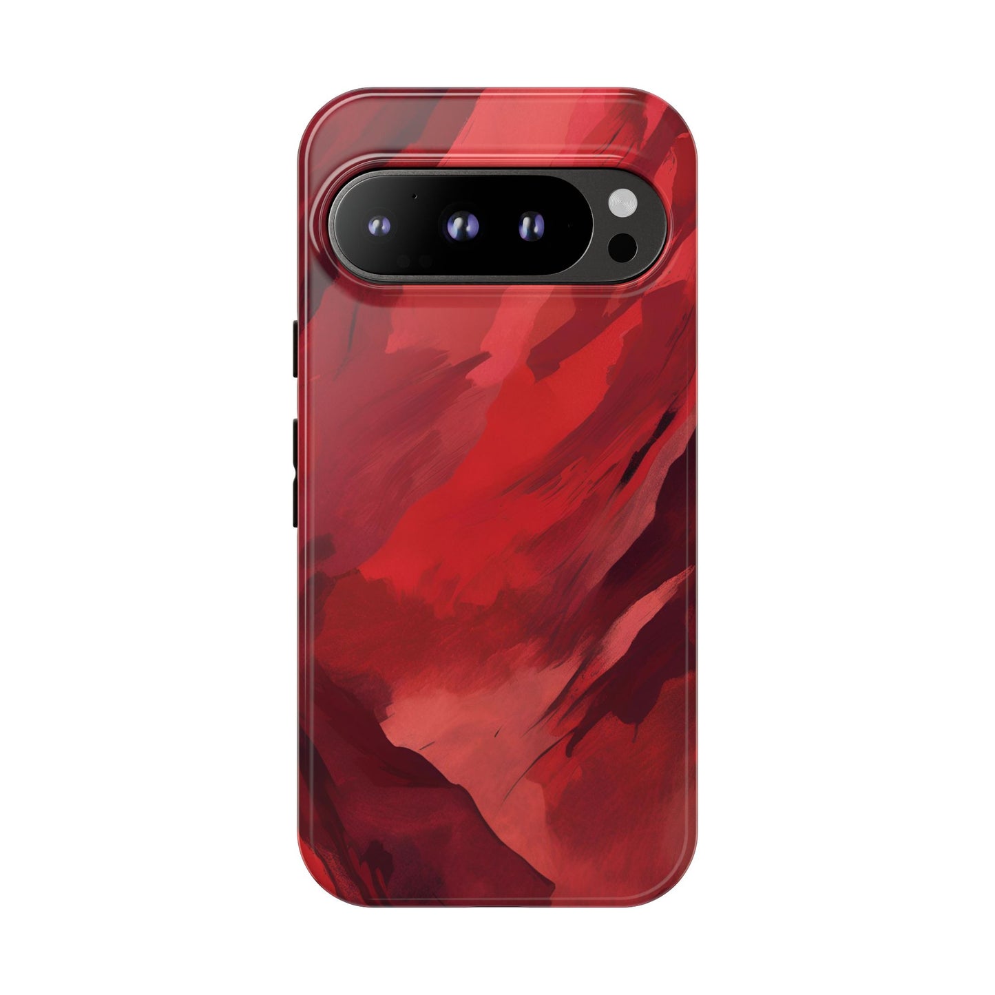 Bold Red Abstract Phone Case - Stylish Protection for Your Phone