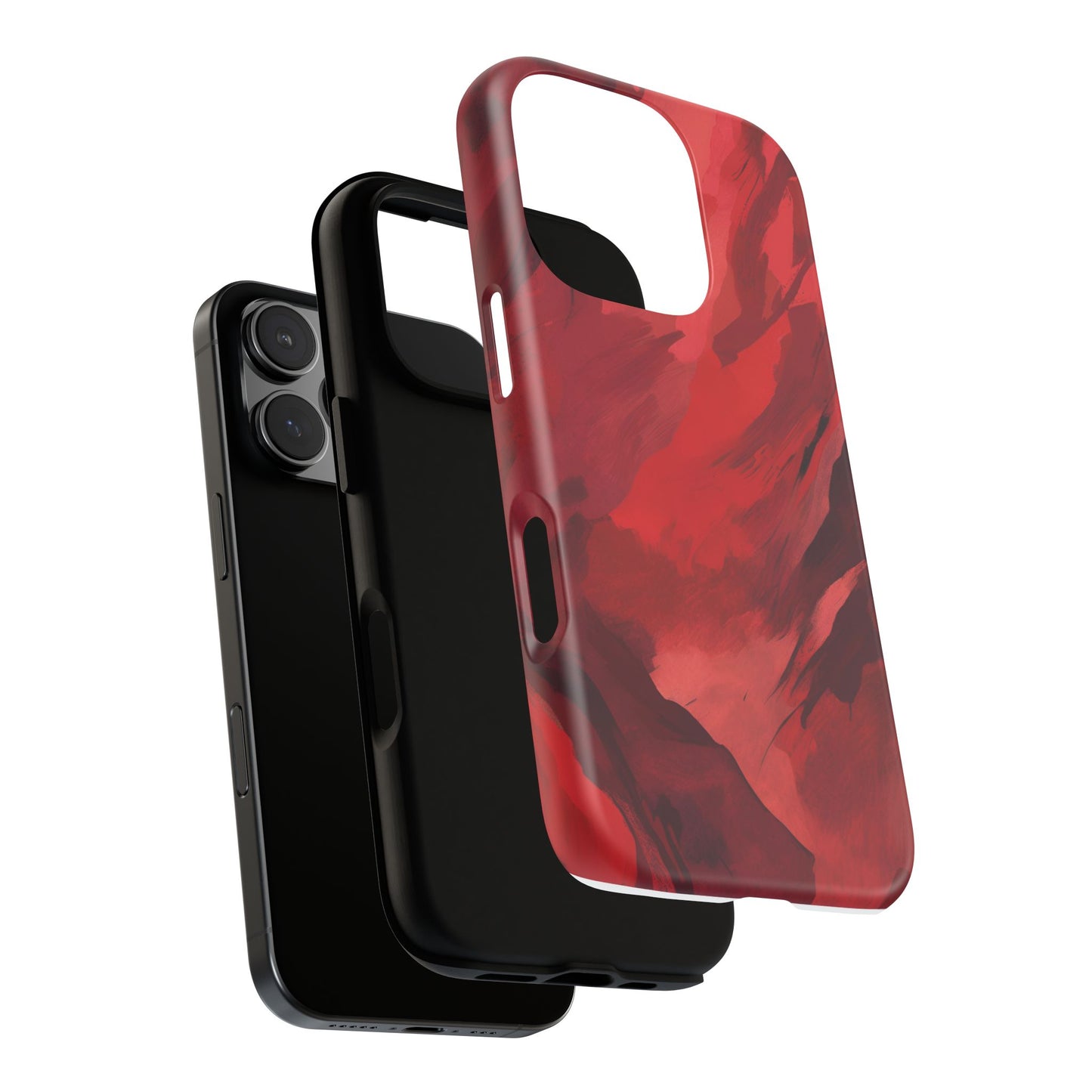 Bold Red Abstract Phone Case - Stylish Protection for Your Phone