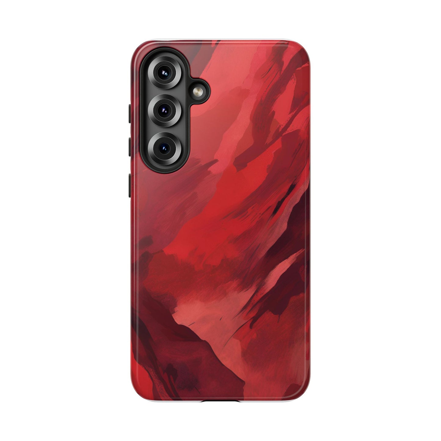 Bold Red Abstract Phone Case - Stylish Protection for Your Phone