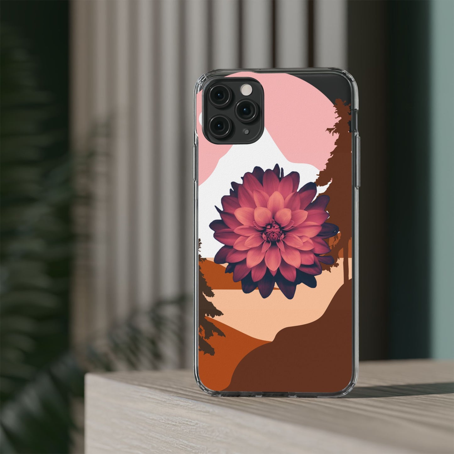 Floral Phone Case - Clear Protective Case with Flower Design