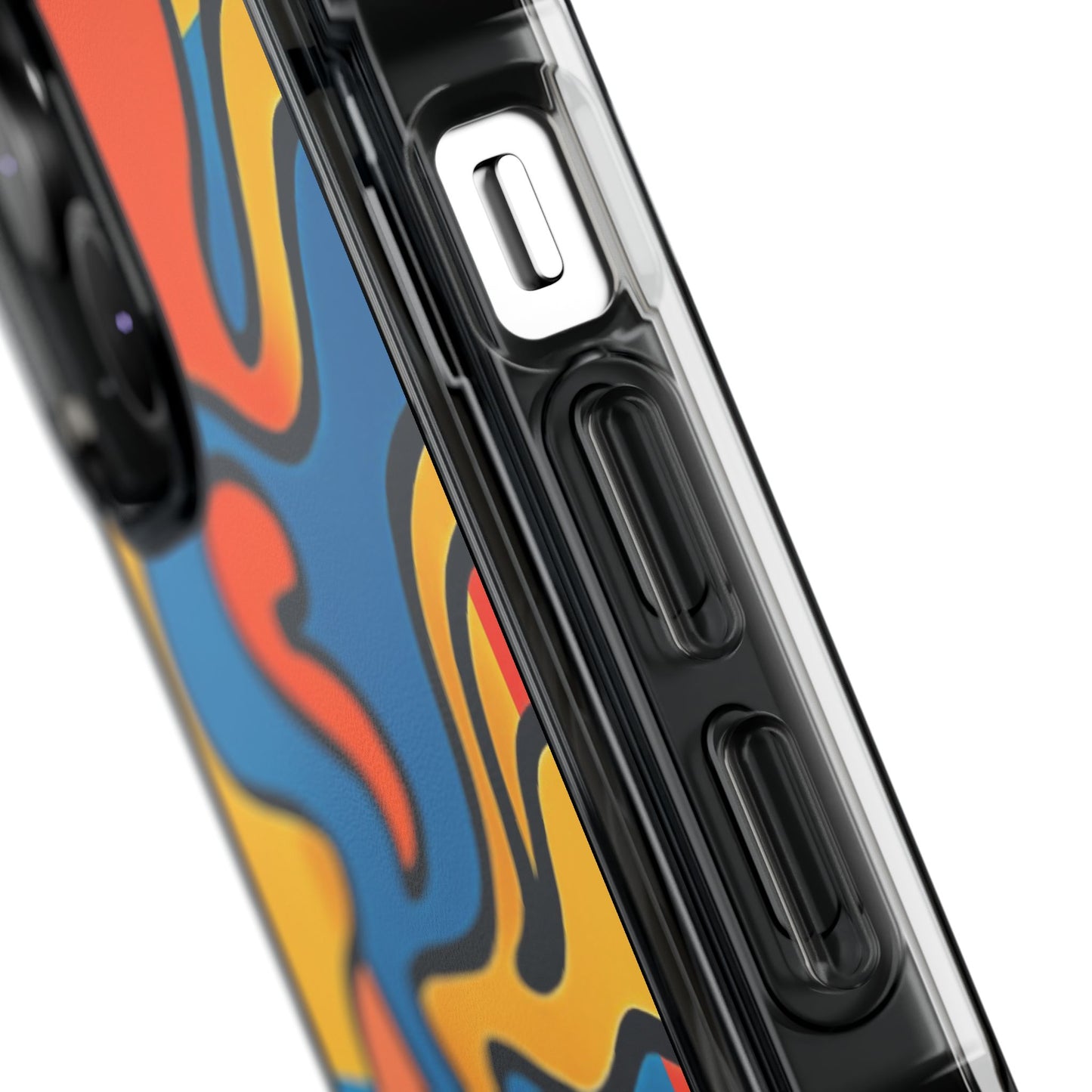 Stylish Magnetic Clear Impact Phone Case with Colorful Profile Art