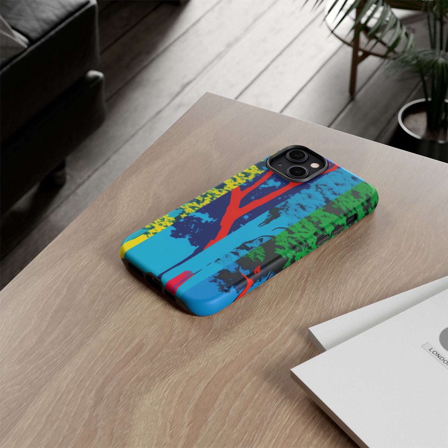 Phone Case - Colorful Forest Design Tough Case