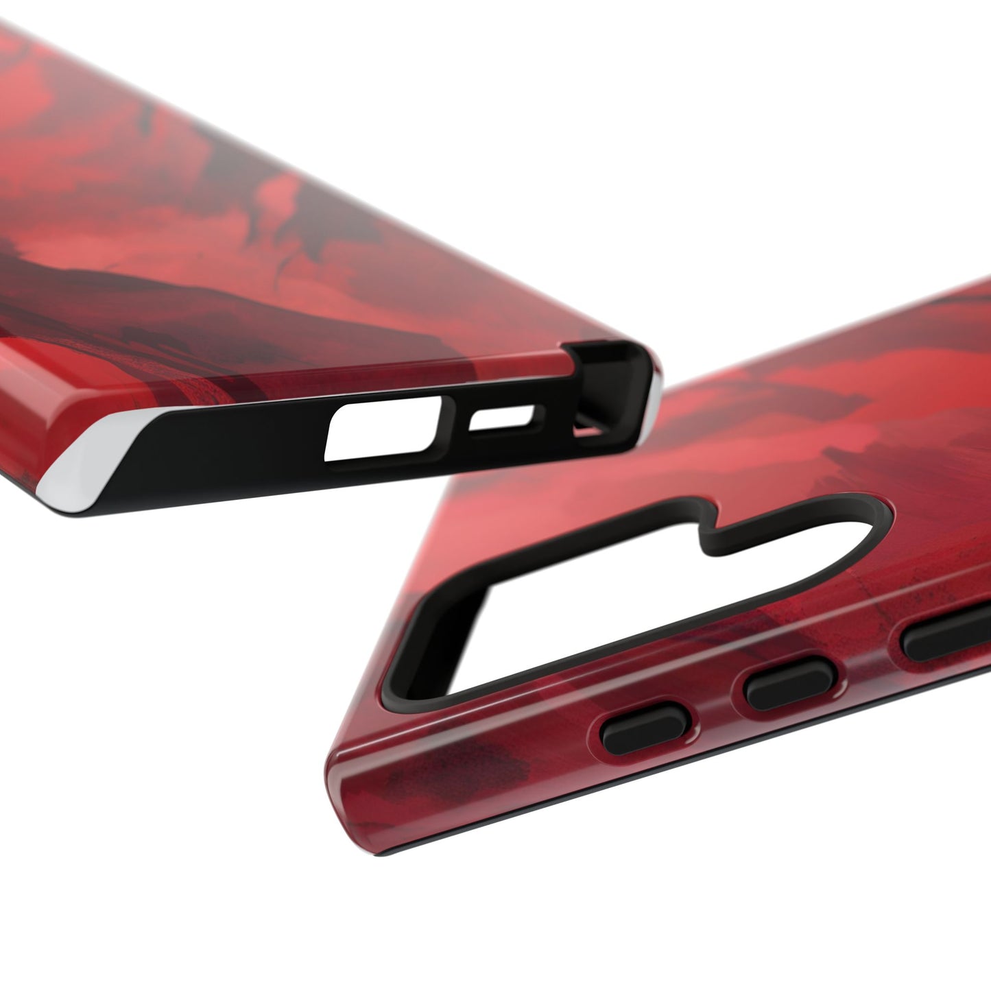 Bold Red Abstract Phone Case - Stylish Protection for Your Phone