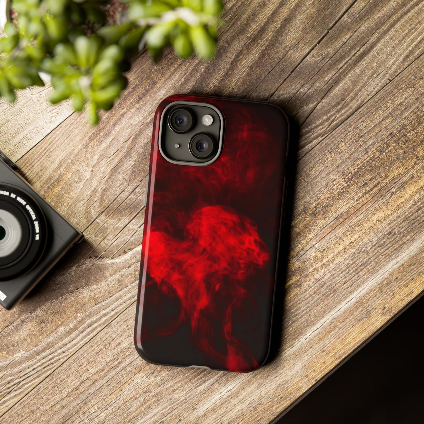 Bold Red Smoke Phone Case – Tough Cases for Protection and Style