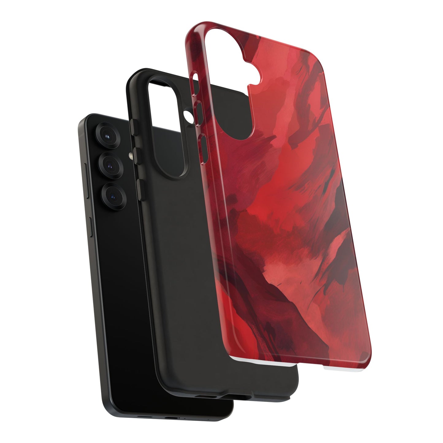 Bold Red Abstract Phone Case - Stylish Protection for Your Phone