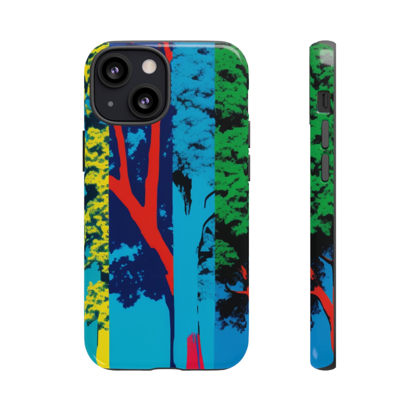 Phone Case - Colorful Forest Design Tough Case