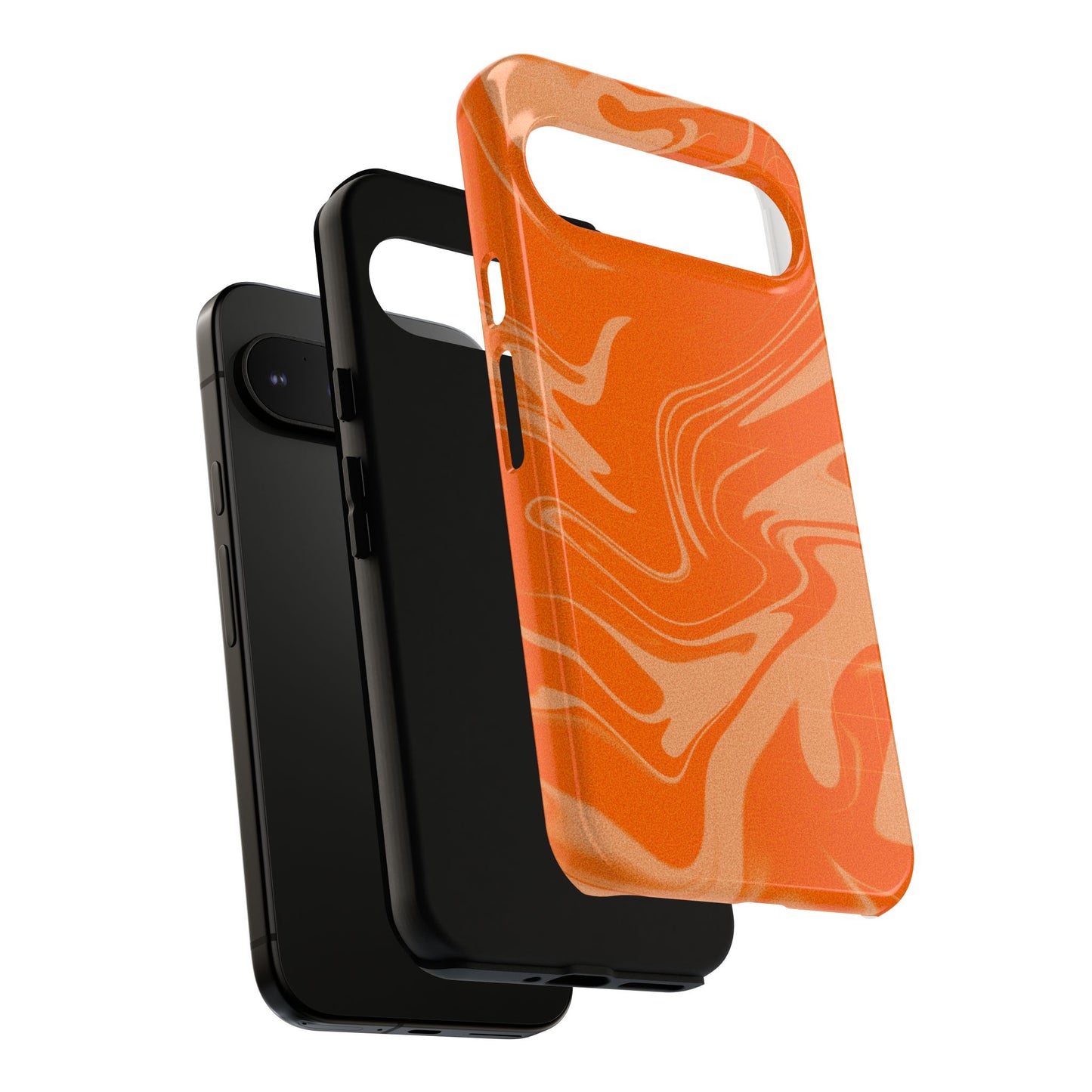 Stylish Orange Marble Phone Case - Tough Cases for Trendy Protection