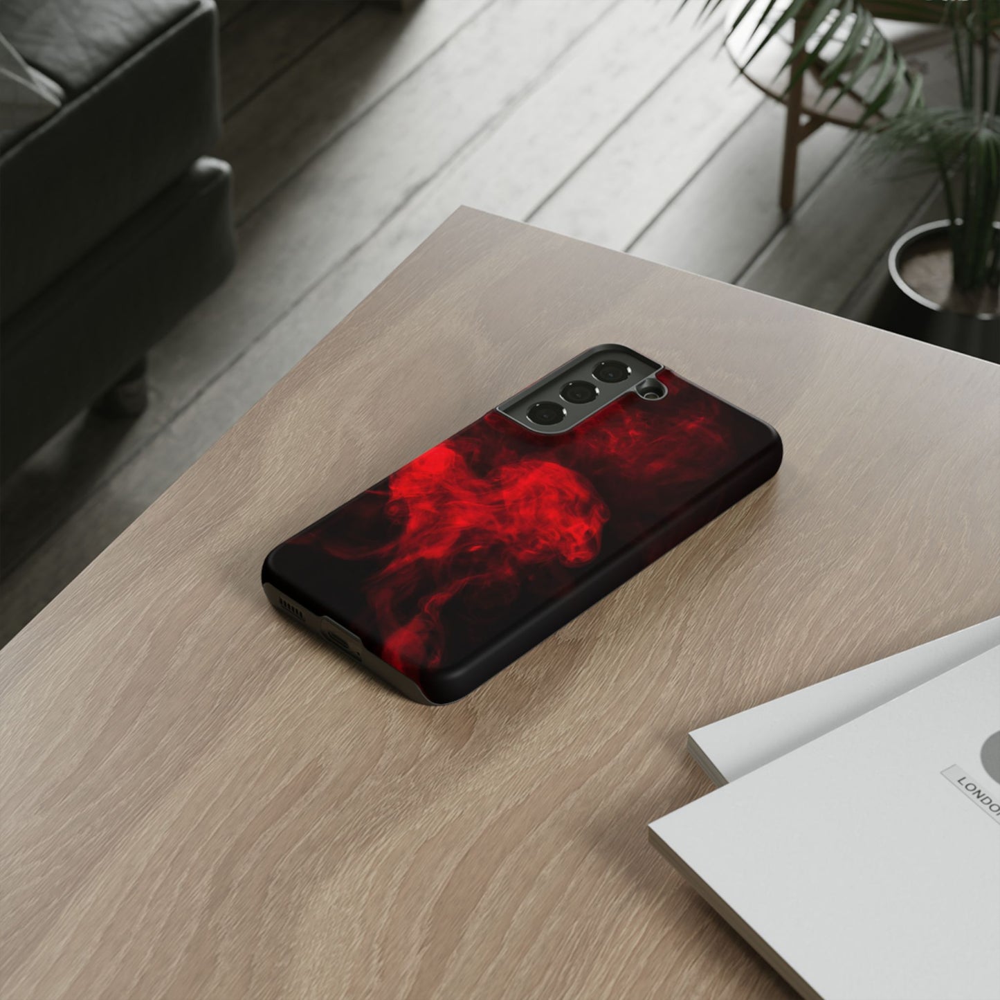 Bold Red Smoke Phone Case – Tough Cases for Protection and Style